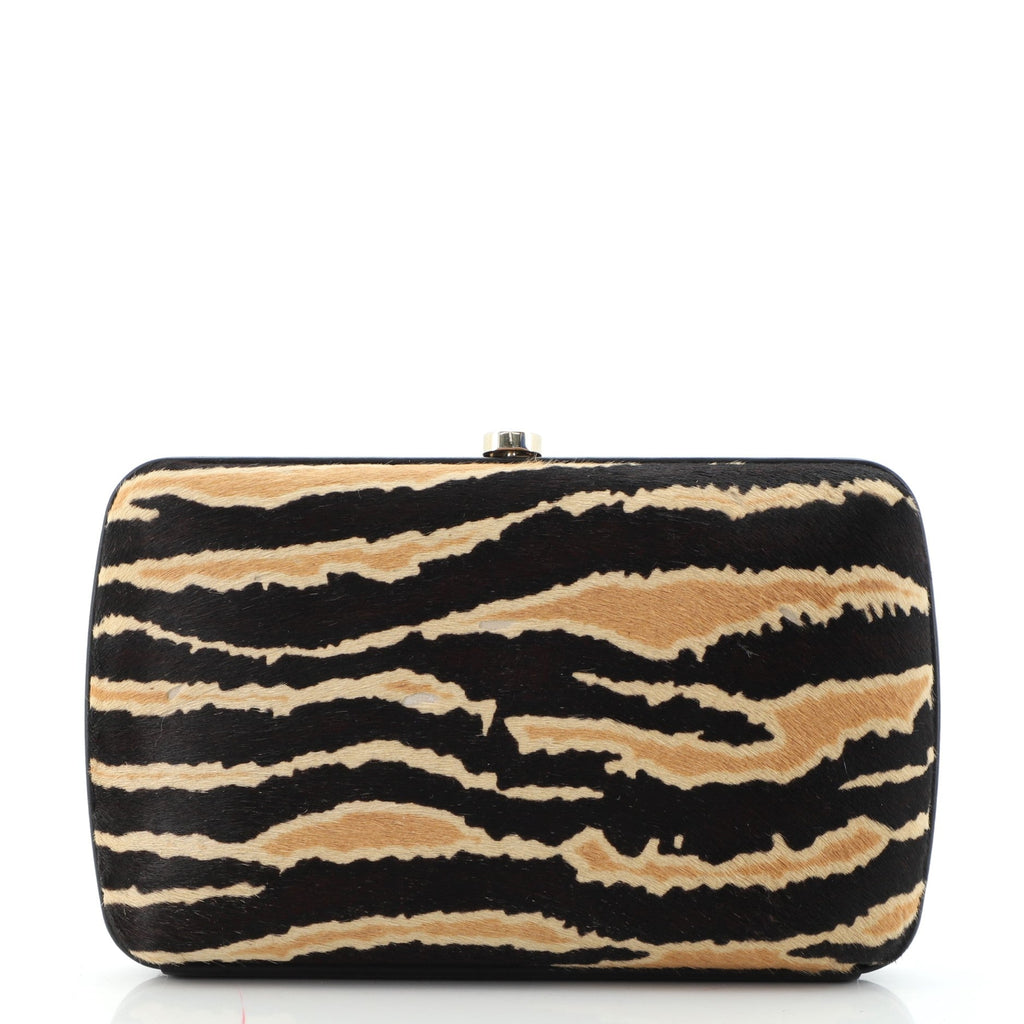 Broadway Box Clutch Printed Pony Hair