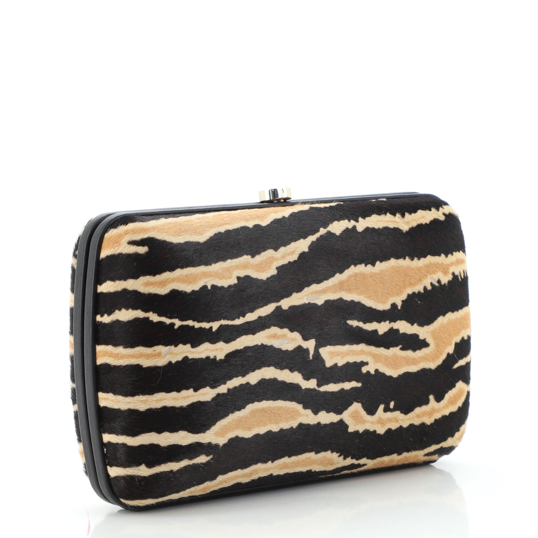 Broadway Box Clutch Printed Pony Hair