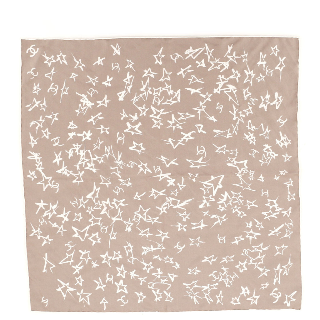 Scrunchie and Square Scarf Hair Tie Set Printed Silk