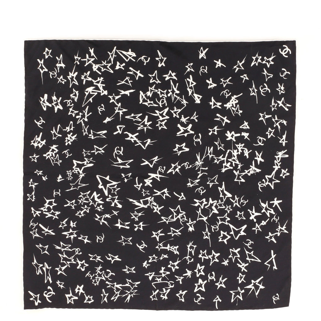 Scrunchie and Square Scarf Hair Tie Set Printed Silk