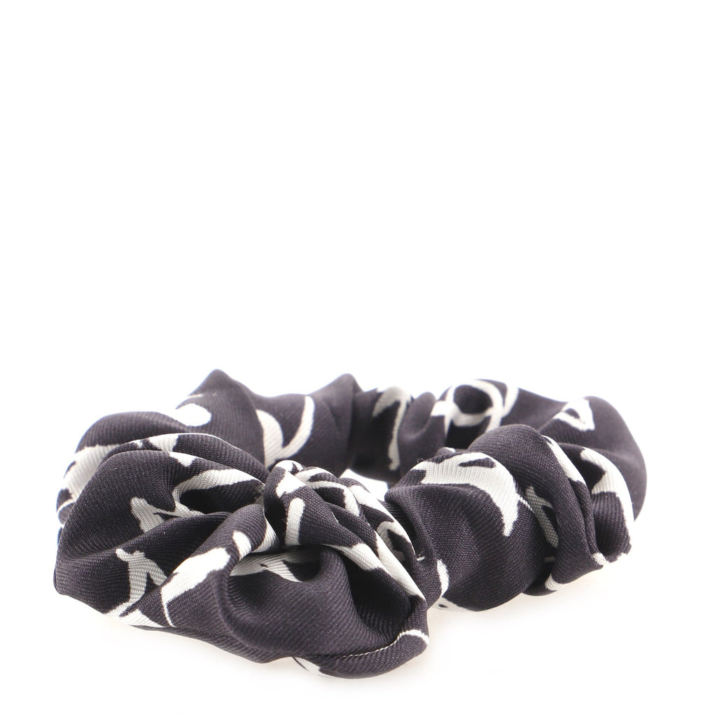 Scrunchie and Square Scarf Hair Tie Set Printed Silk