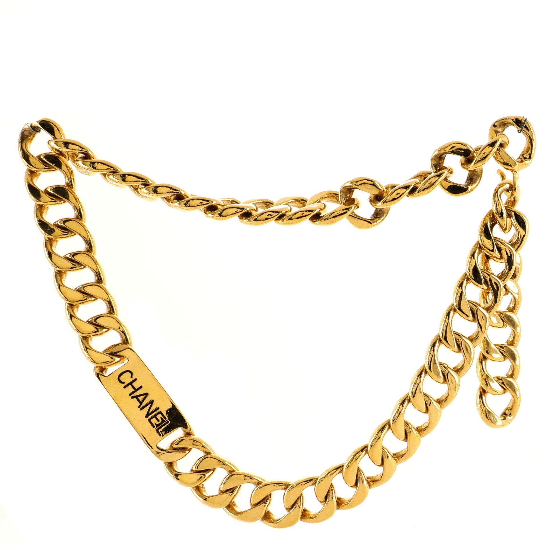 Logo Plate Chain Link Belt Metal 80