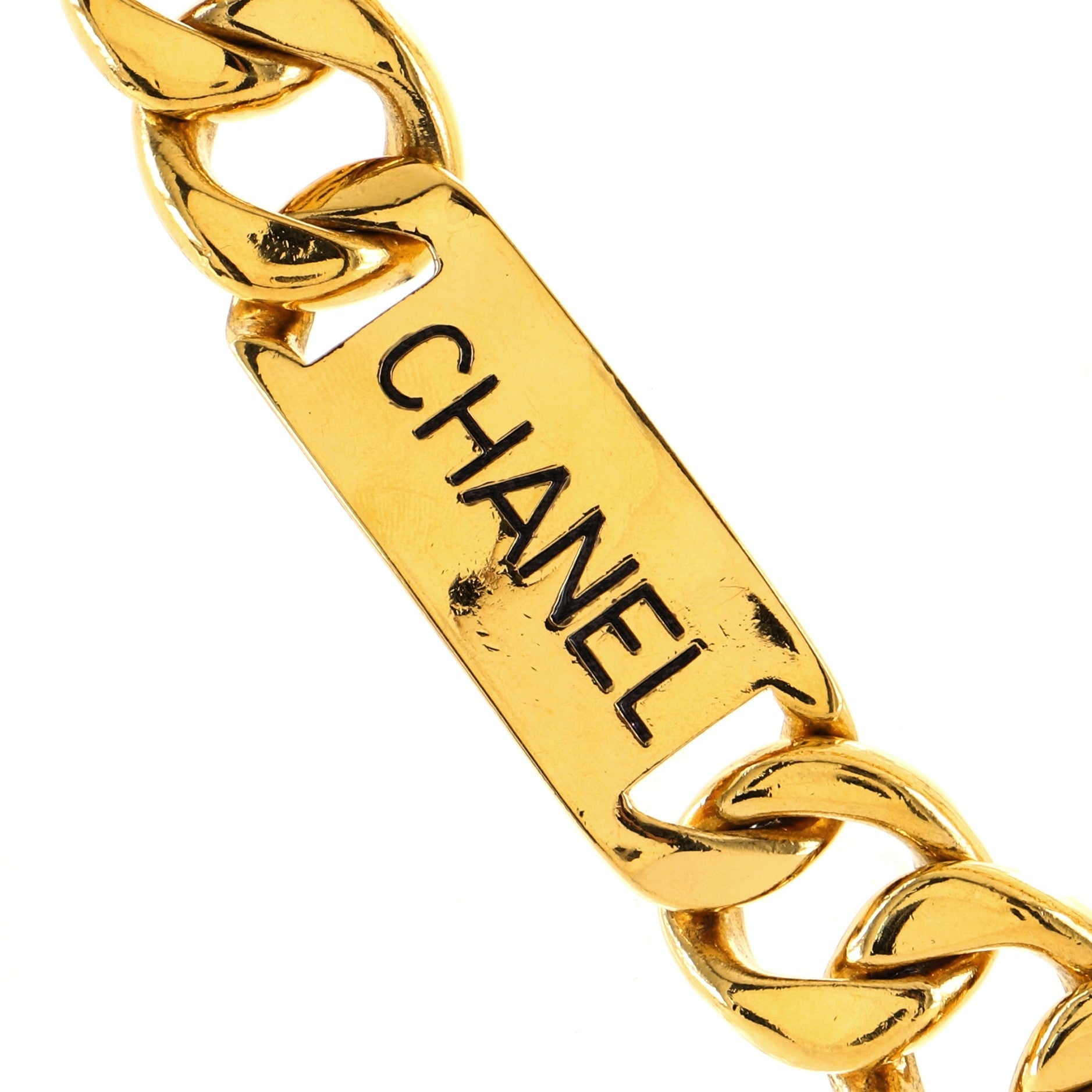 Logo Plate Chain Link Belt Metal 80