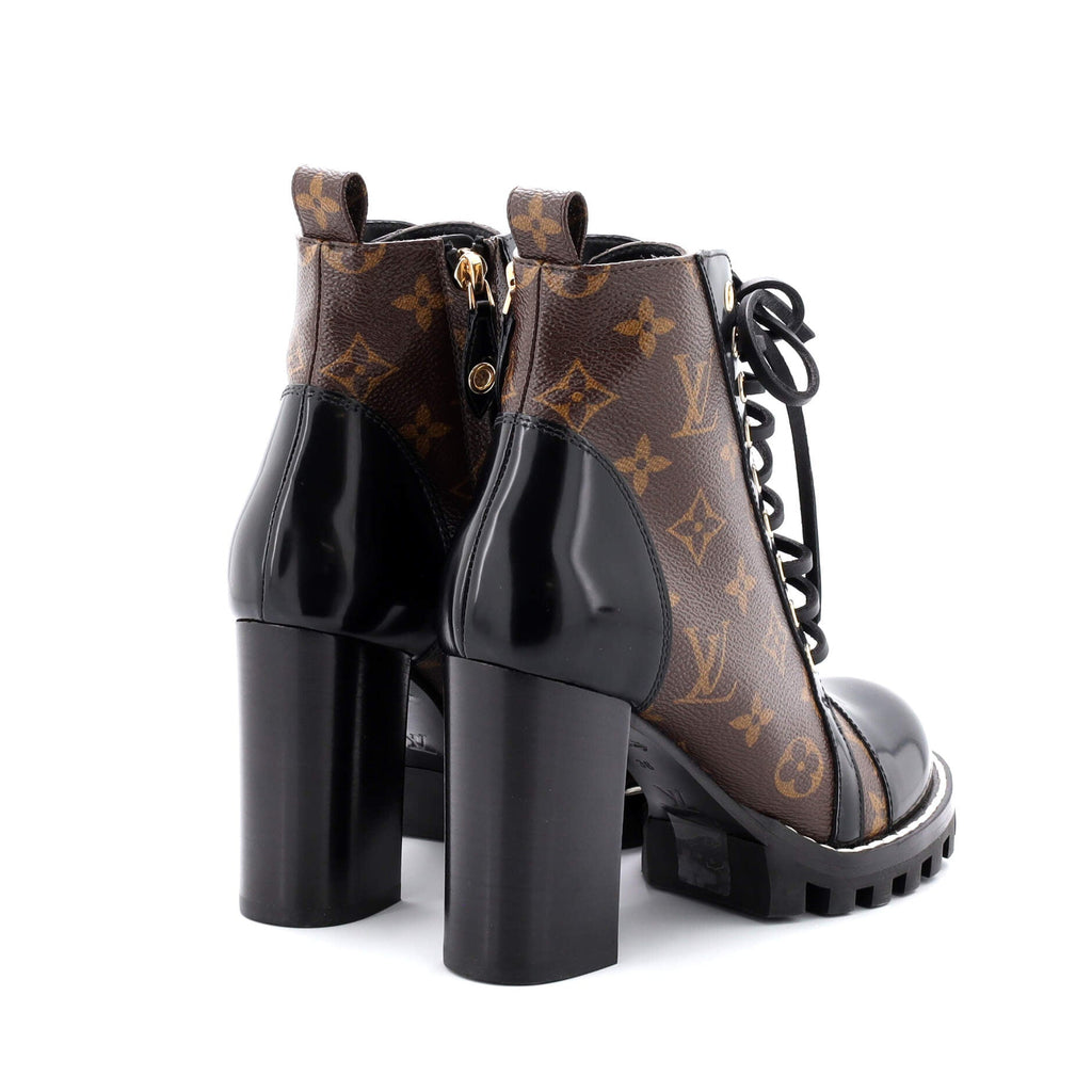 Women's Star Trail Ankle Boots Monogram Canvas with Patent