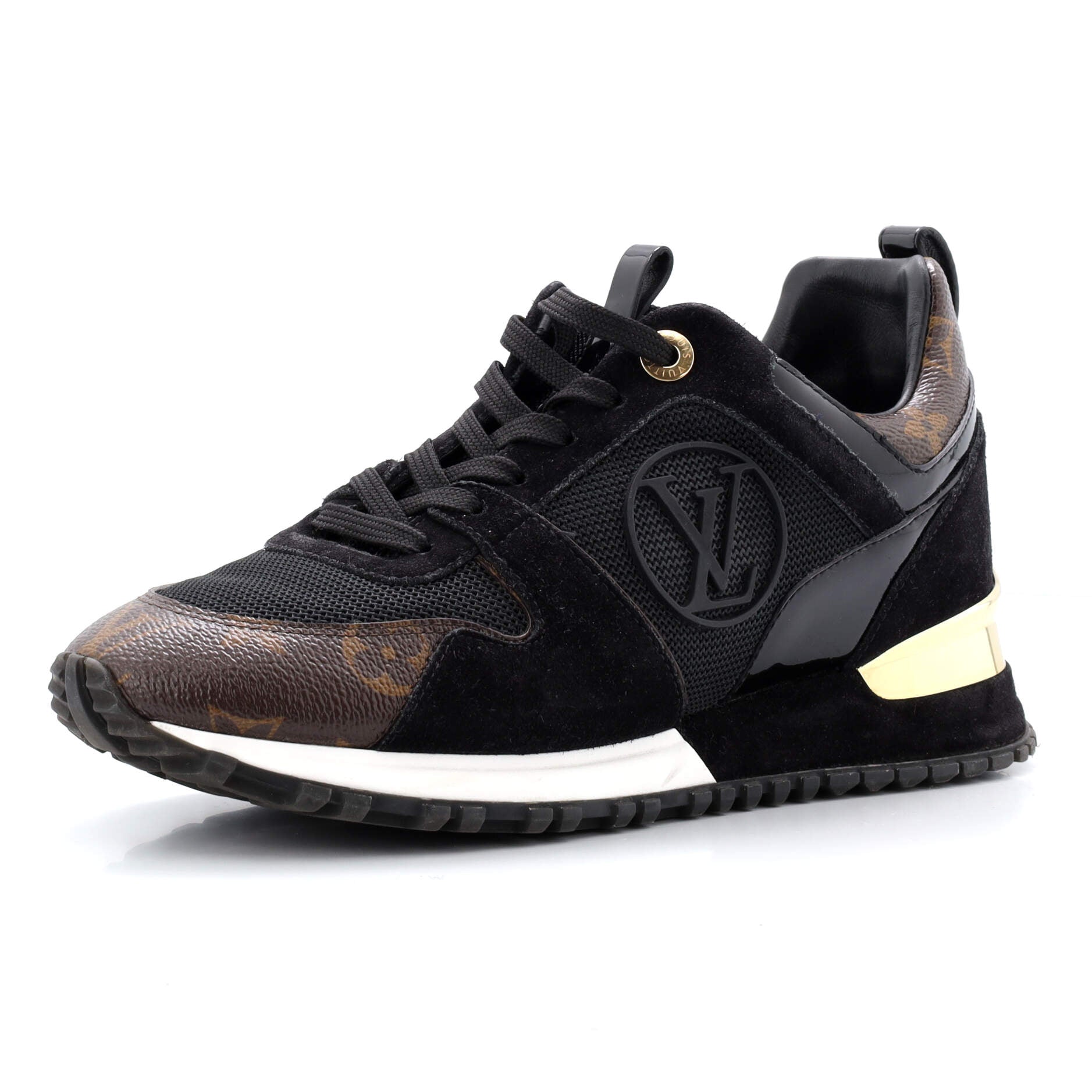 Women's Run Away Sneakers Mesh with Monogram Canvas and Suede