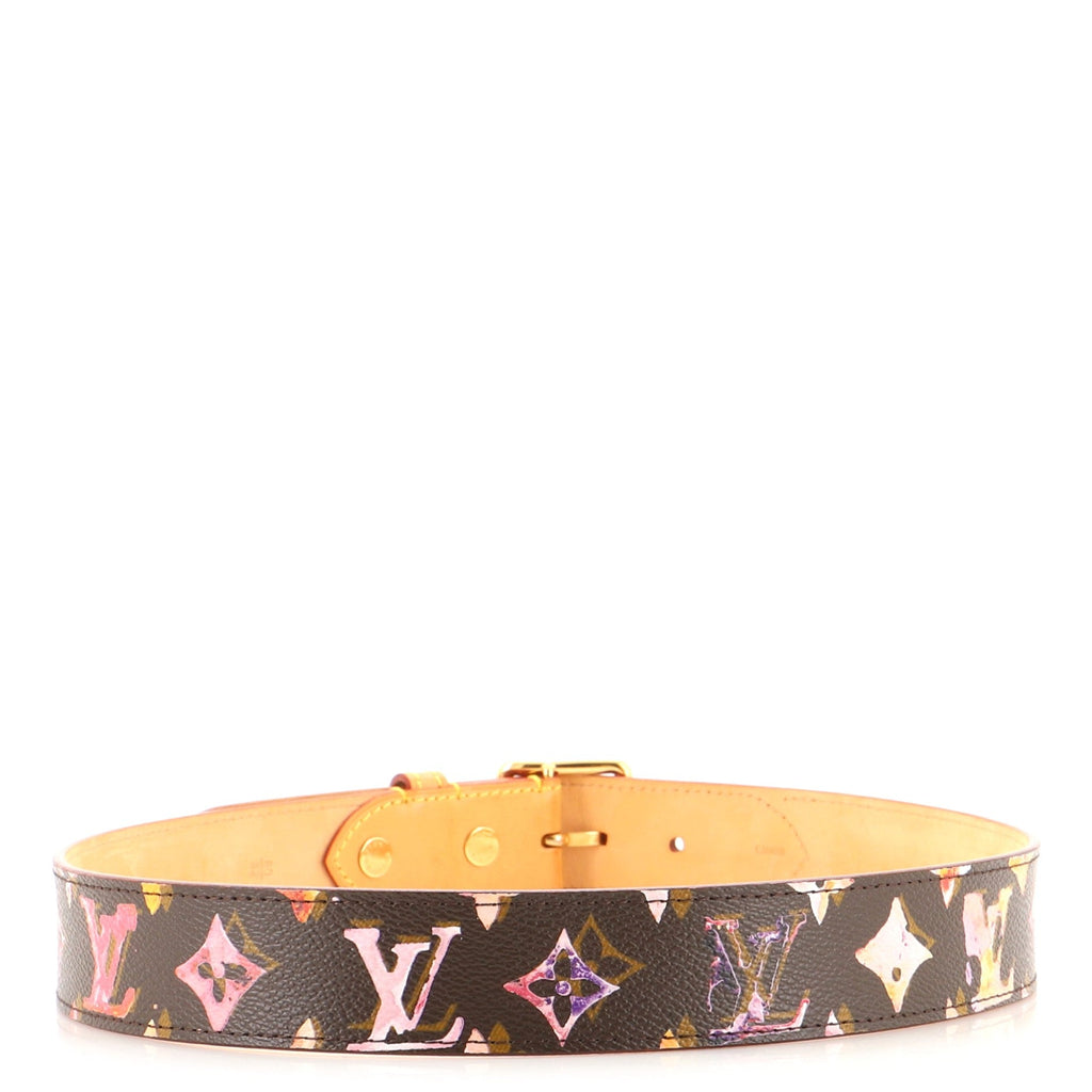 Buckle Belt Monogram Watercolor Aquarelle Medium 80