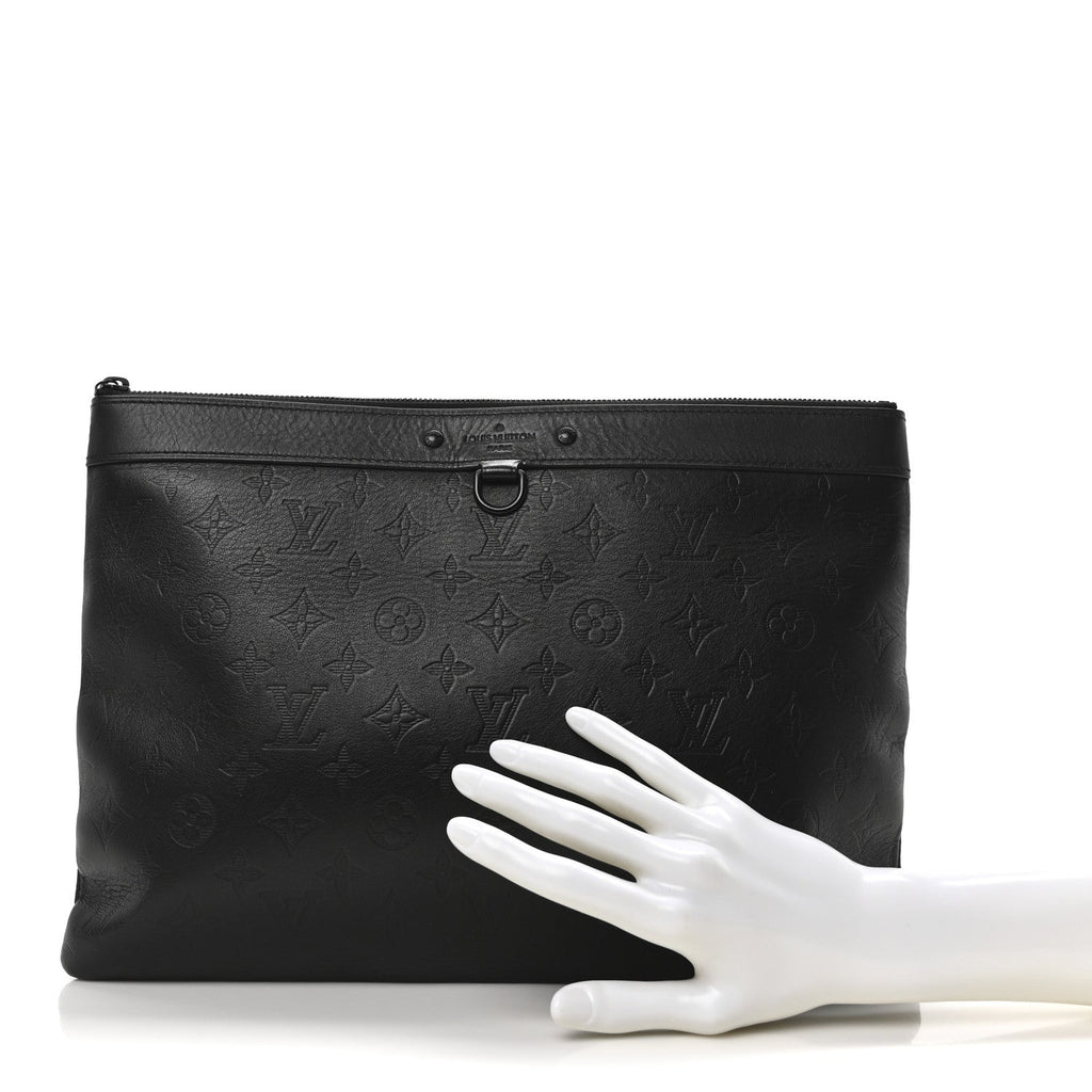 Calfskin Monogram Shadow Discovery Pochette Black