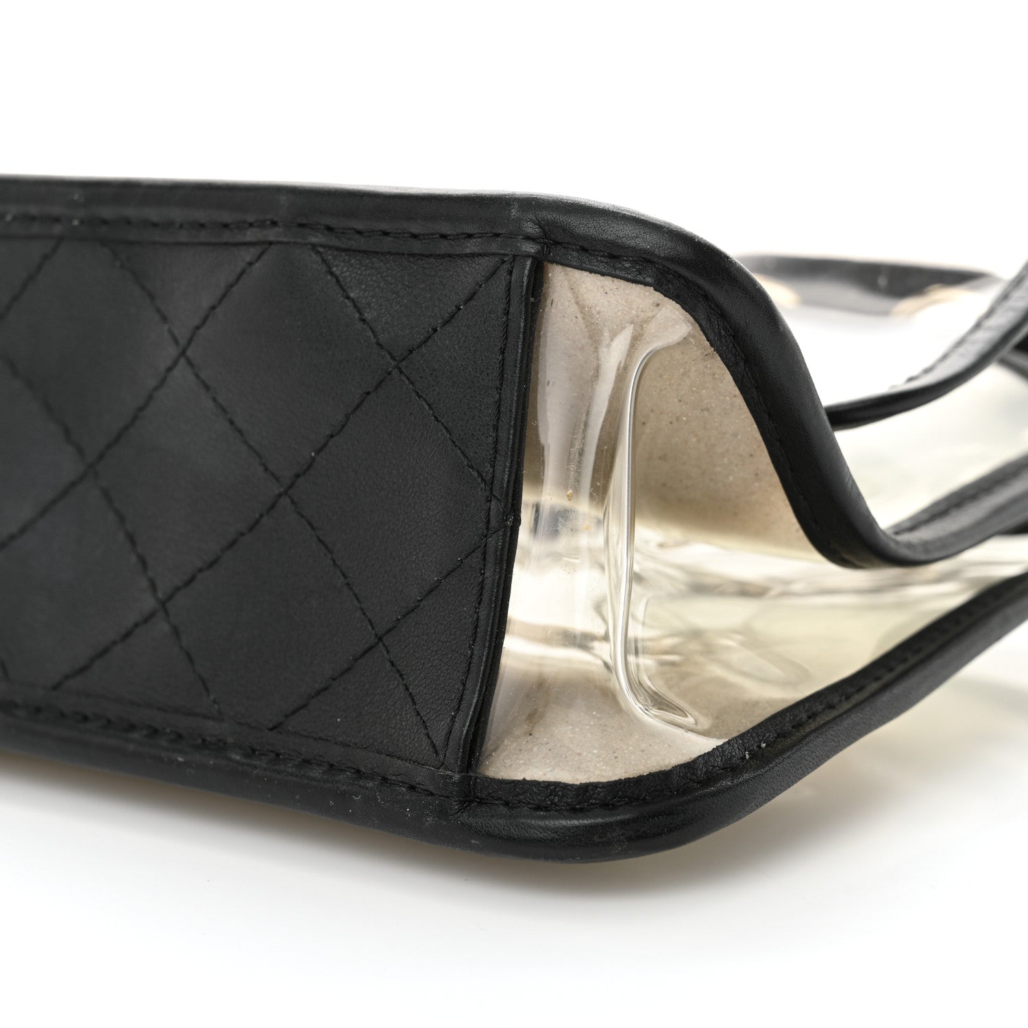 Lambskin PVC Medium Sand By The Sea Flap Black
