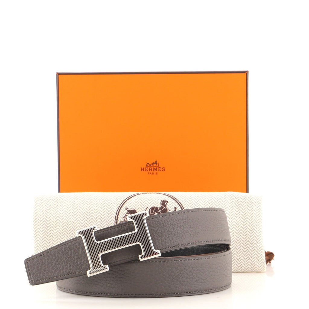 Constance Reversible Belt Leather with Guilloche Hardware Medium 110