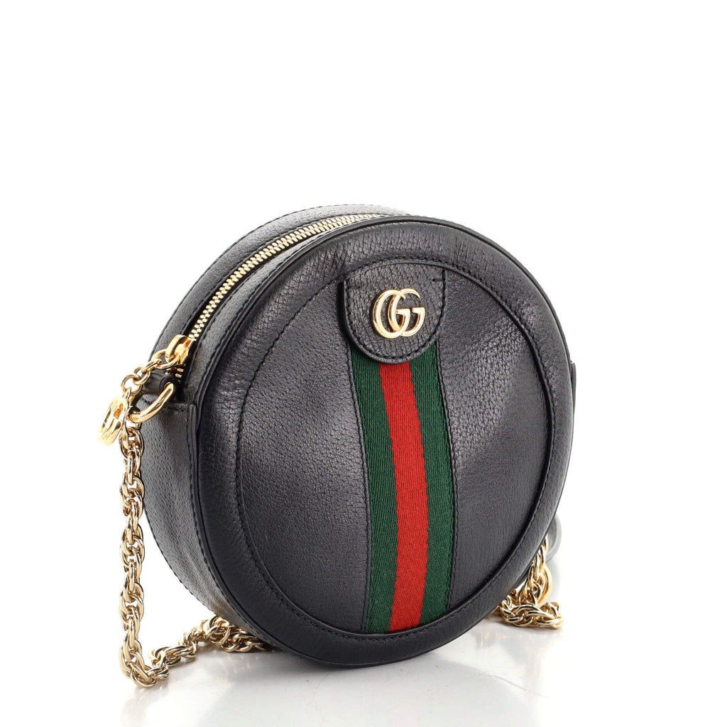 Ophidia Round Shoulder Bag Leather Mini