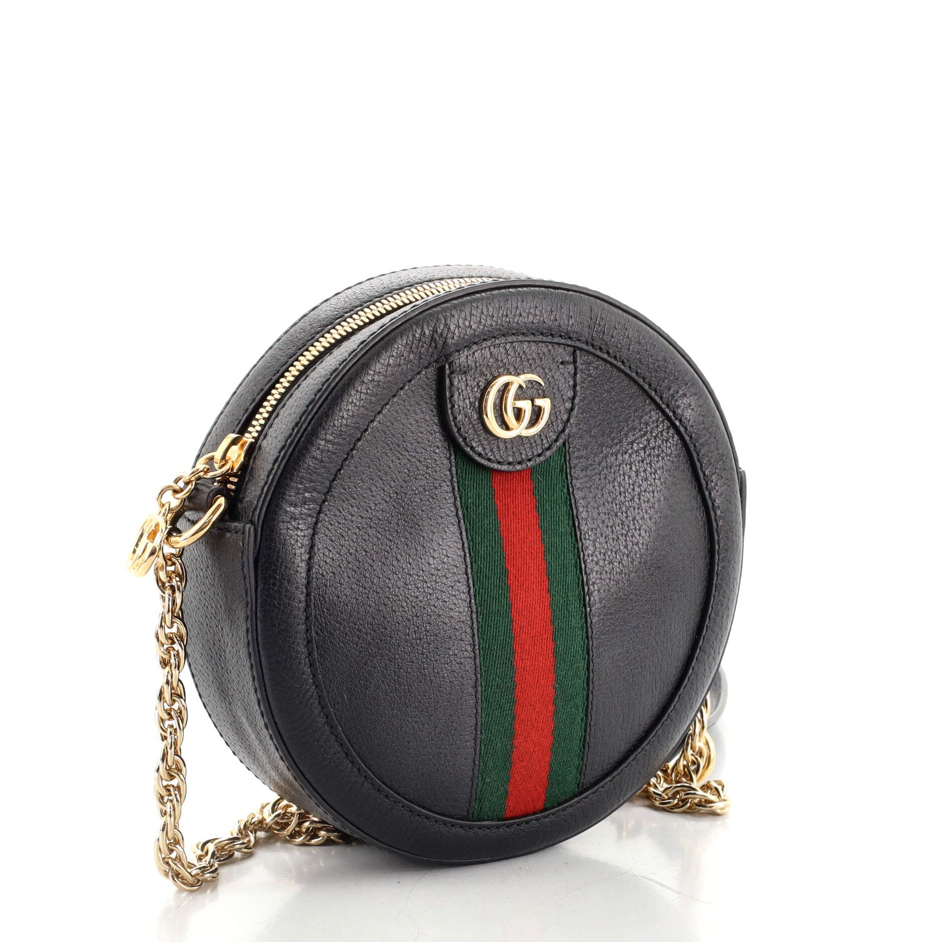 Ophidia Round Shoulder Bag Leather Mini