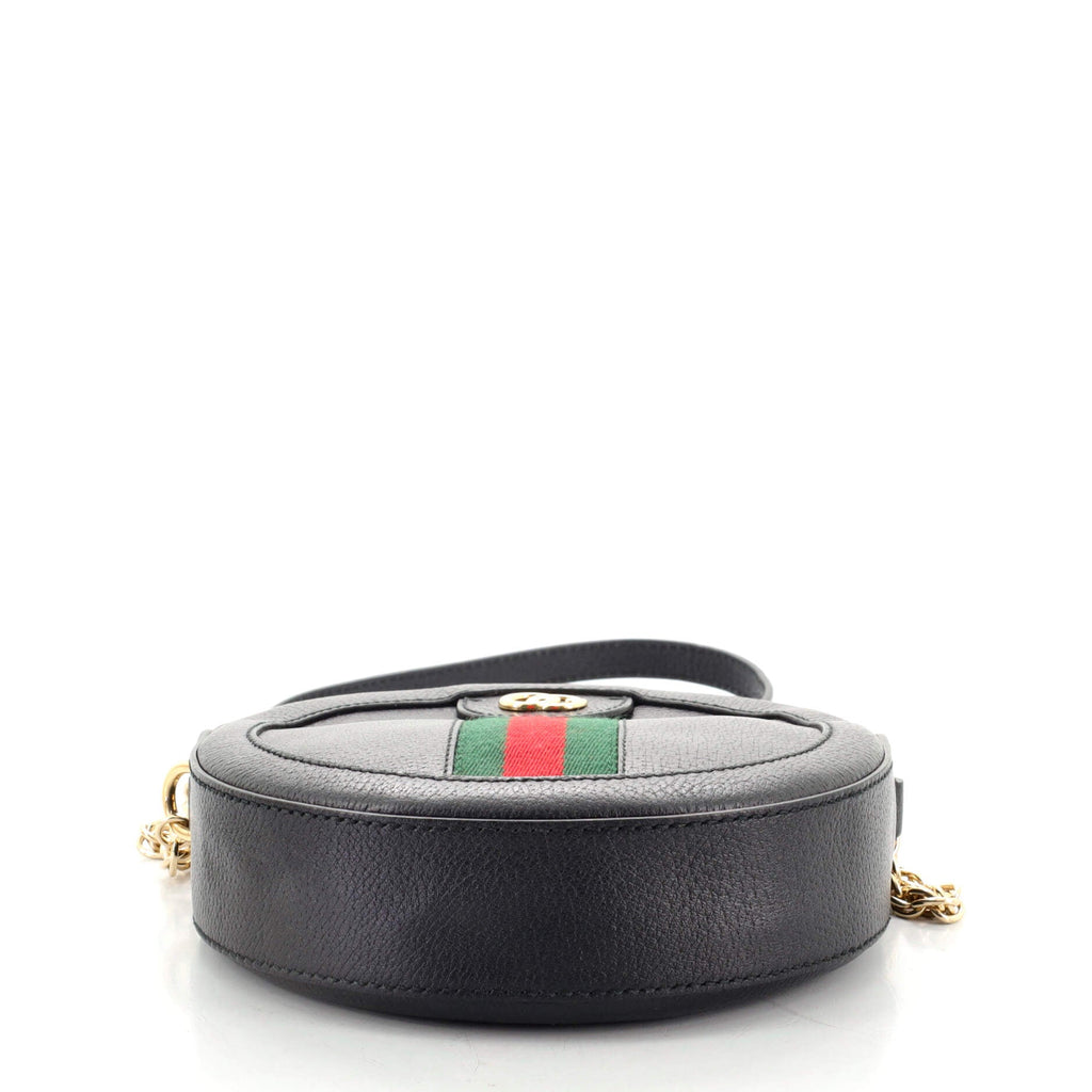 Ophidia Round Shoulder Bag Leather Mini