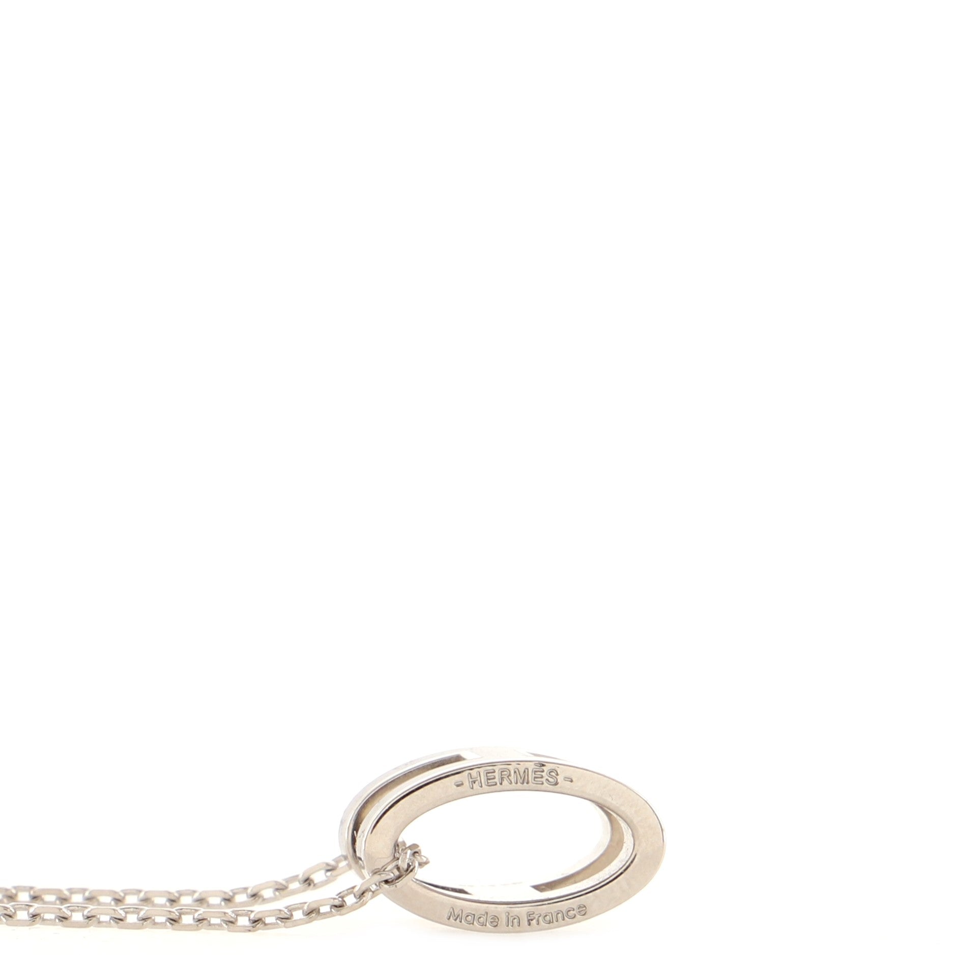 Pop H Pendant Chain Necklace Metal and Enamel