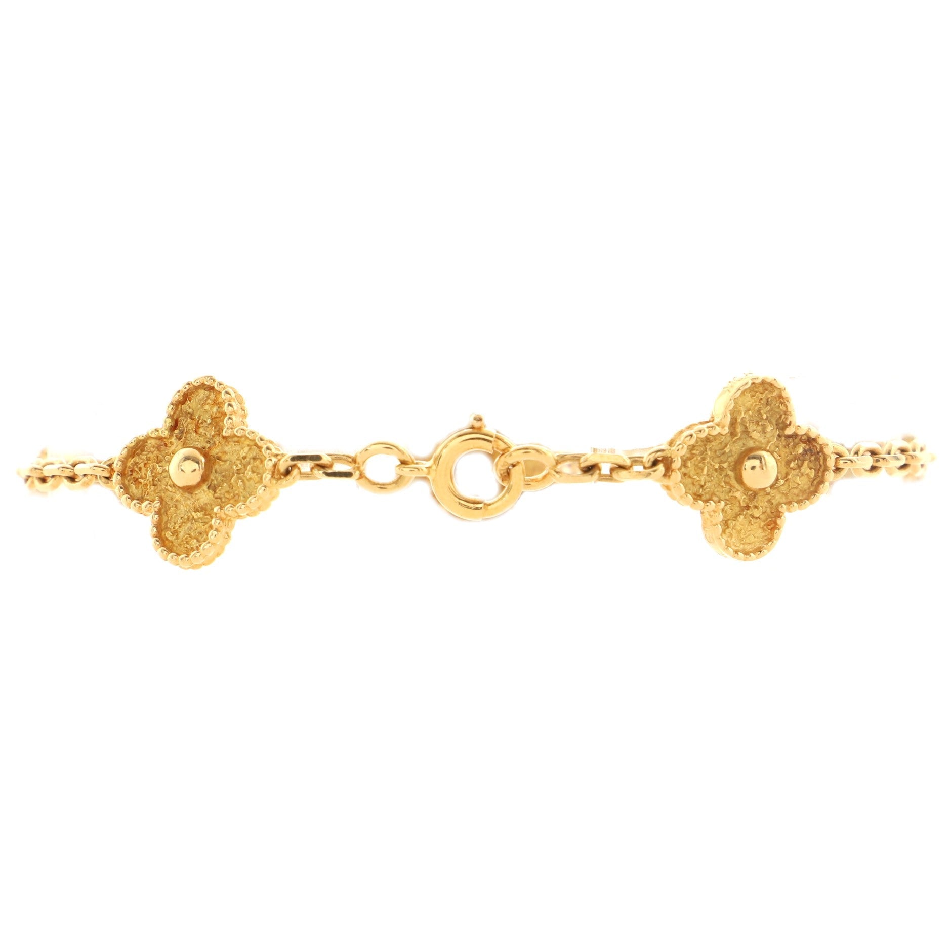 Vintage Alhambra 5 Motifs Bracelet 18K Yellow Gold
