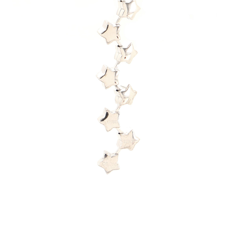 Comete Drop Pendant Necklace 18K White Gold with Diamonds
