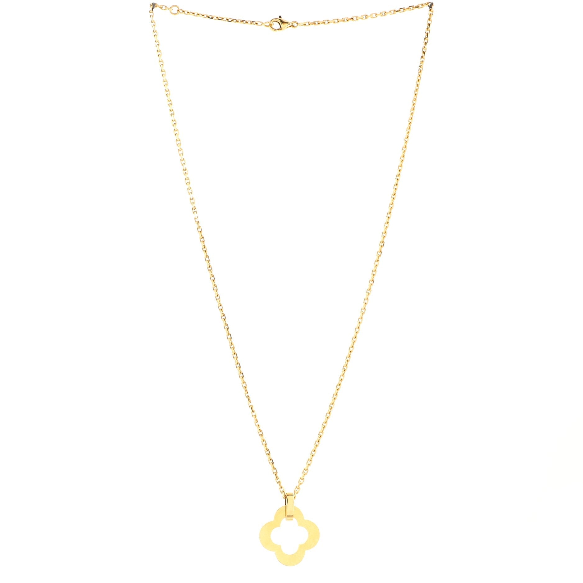 Byzantine Alhambra Pendant Necklace 18K Yellow Gold