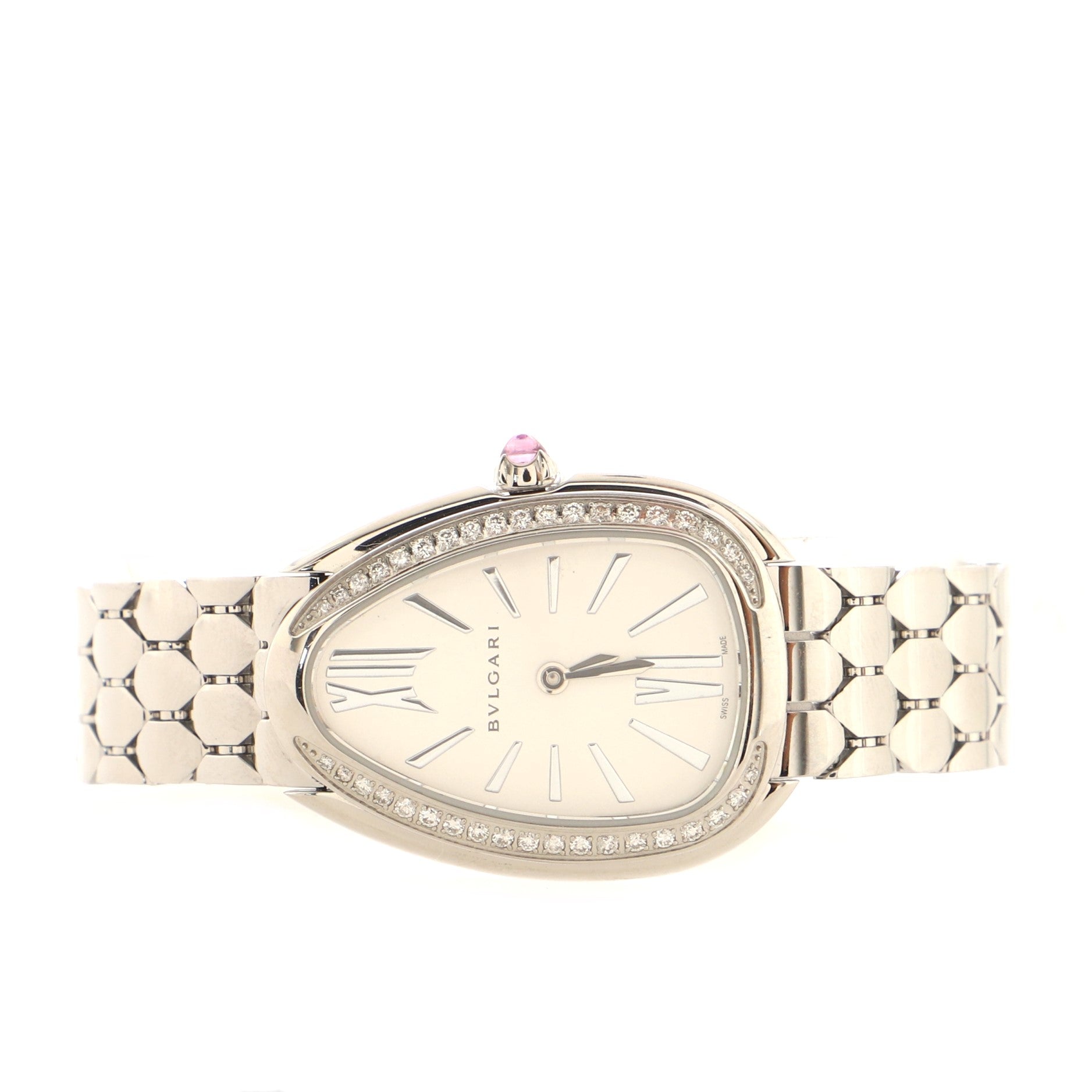 Serpenti Seduttori Quartz Watch Stainless Steel with Diamond Bezel 33