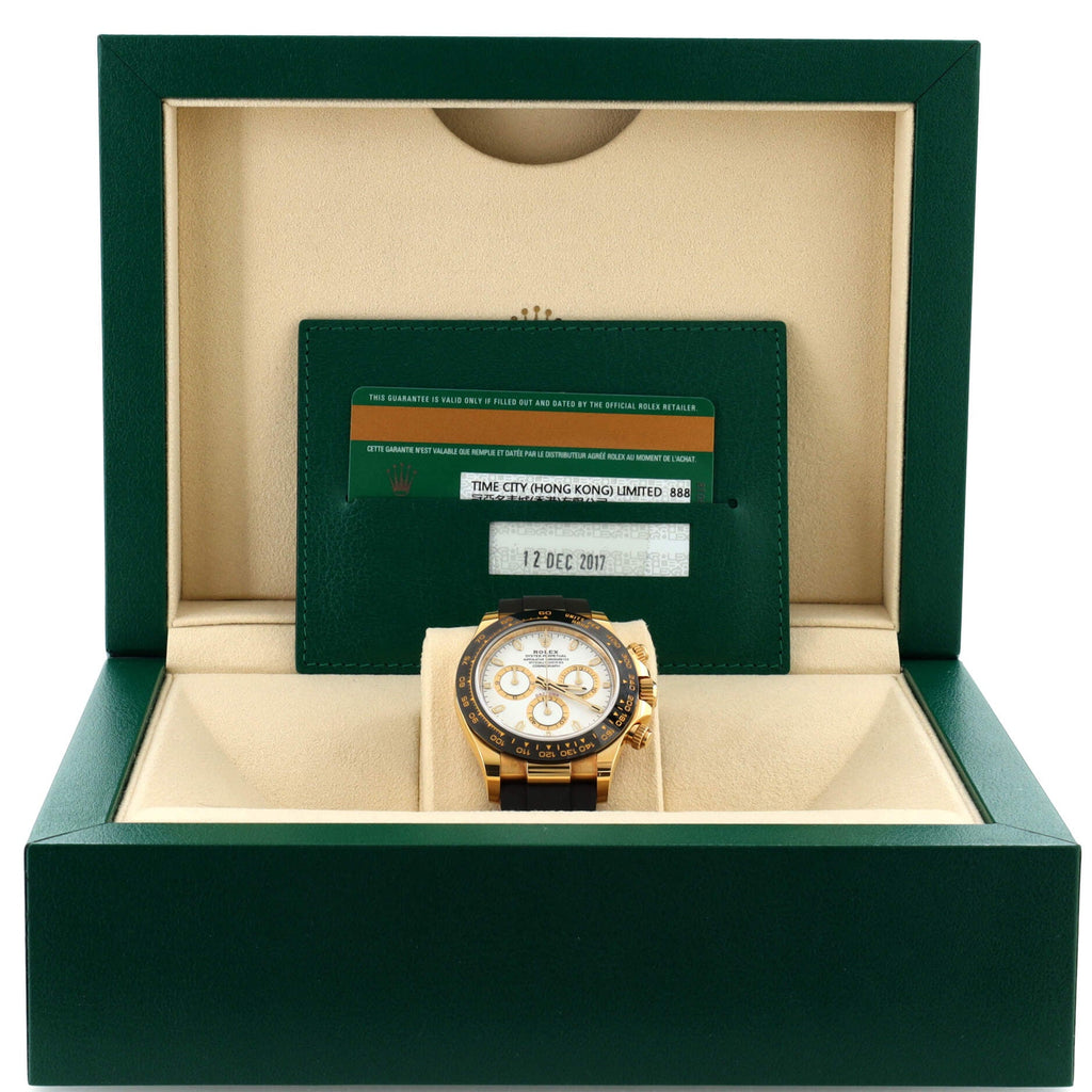 Oyster Perpetual Cosmograph Daytona Automatic Watch Yellow Gold and Rubber 40