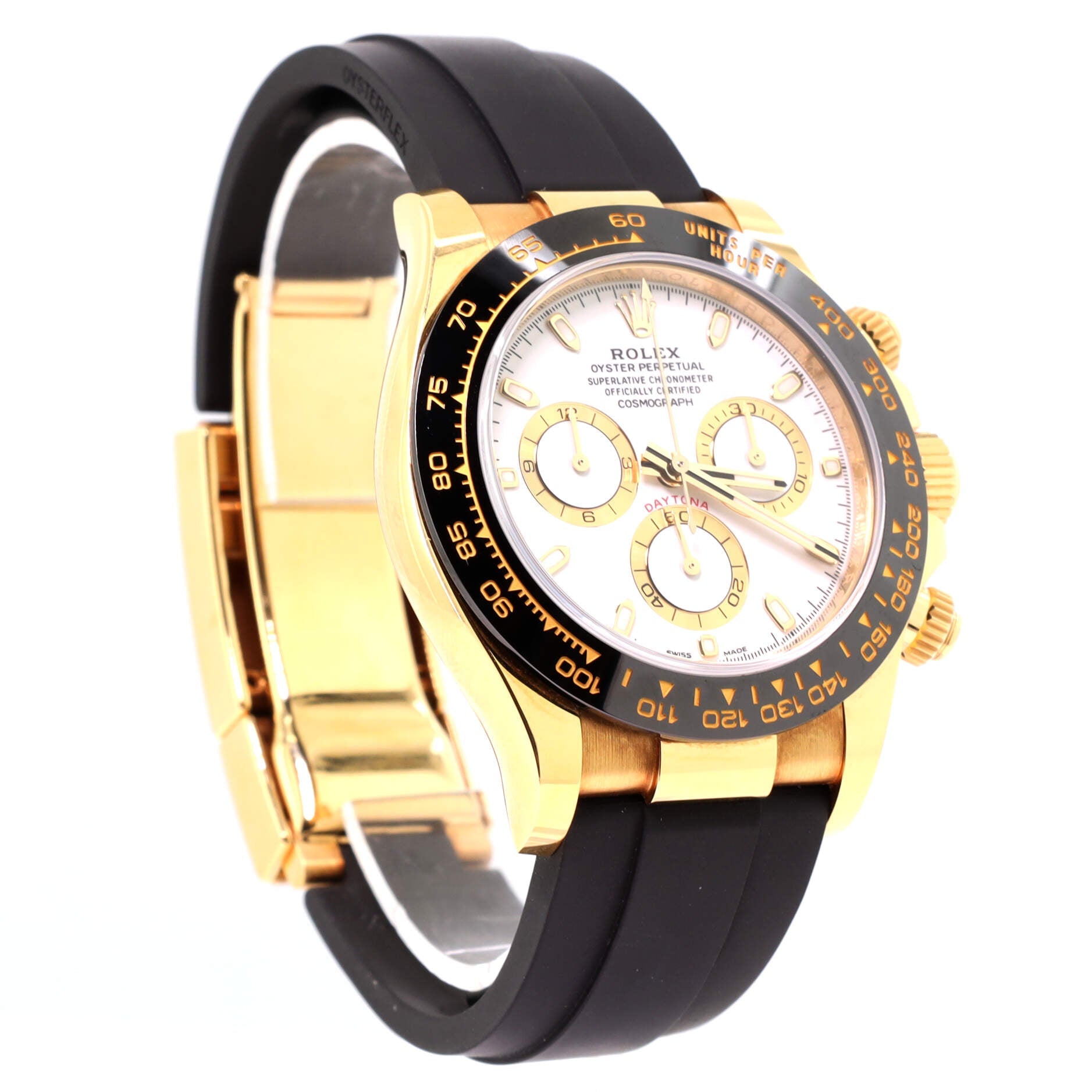 Oyster Perpetual Cosmograph Daytona Automatic Watch Yellow Gold and Rubber 40