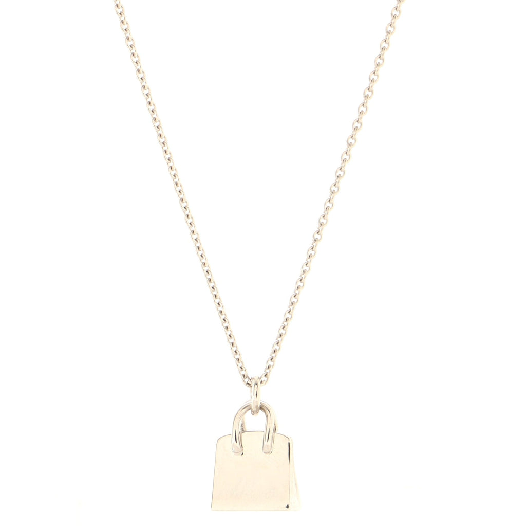Birkin Amulette Pendant Necklace 18K White Gold and Diamonds
