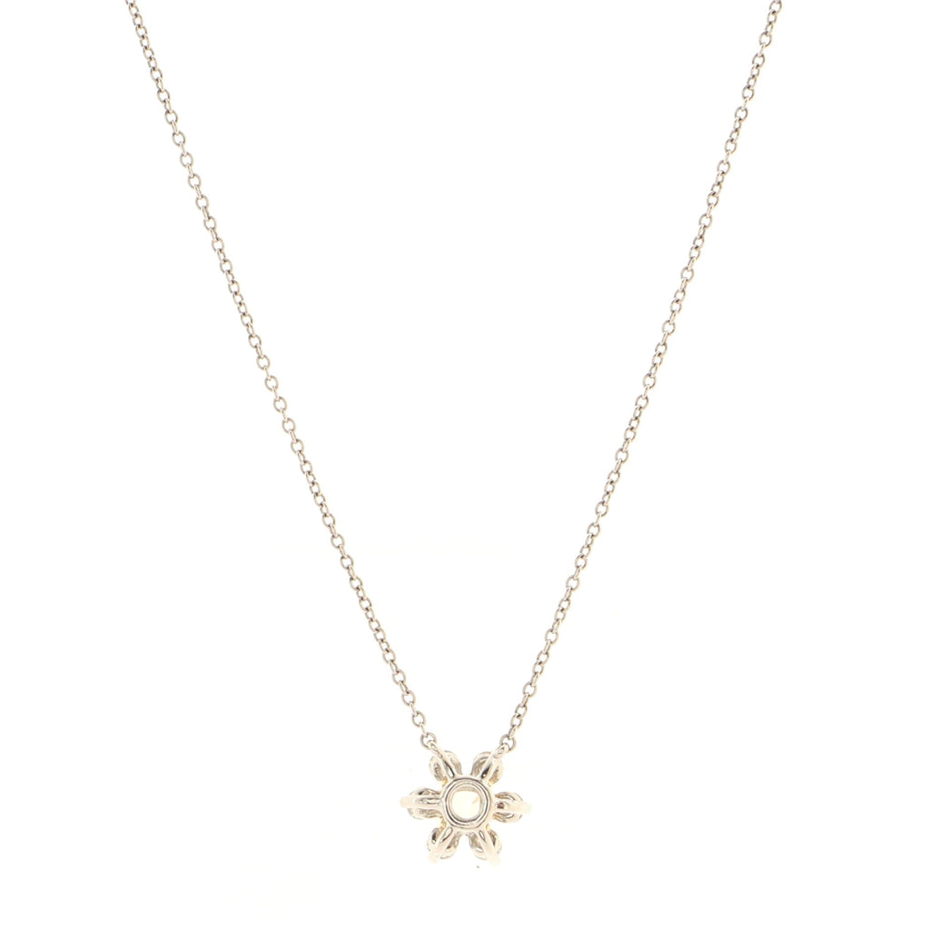 Buttercup Pendant Necklace Platinum with Yellow Diamond and Diamonds