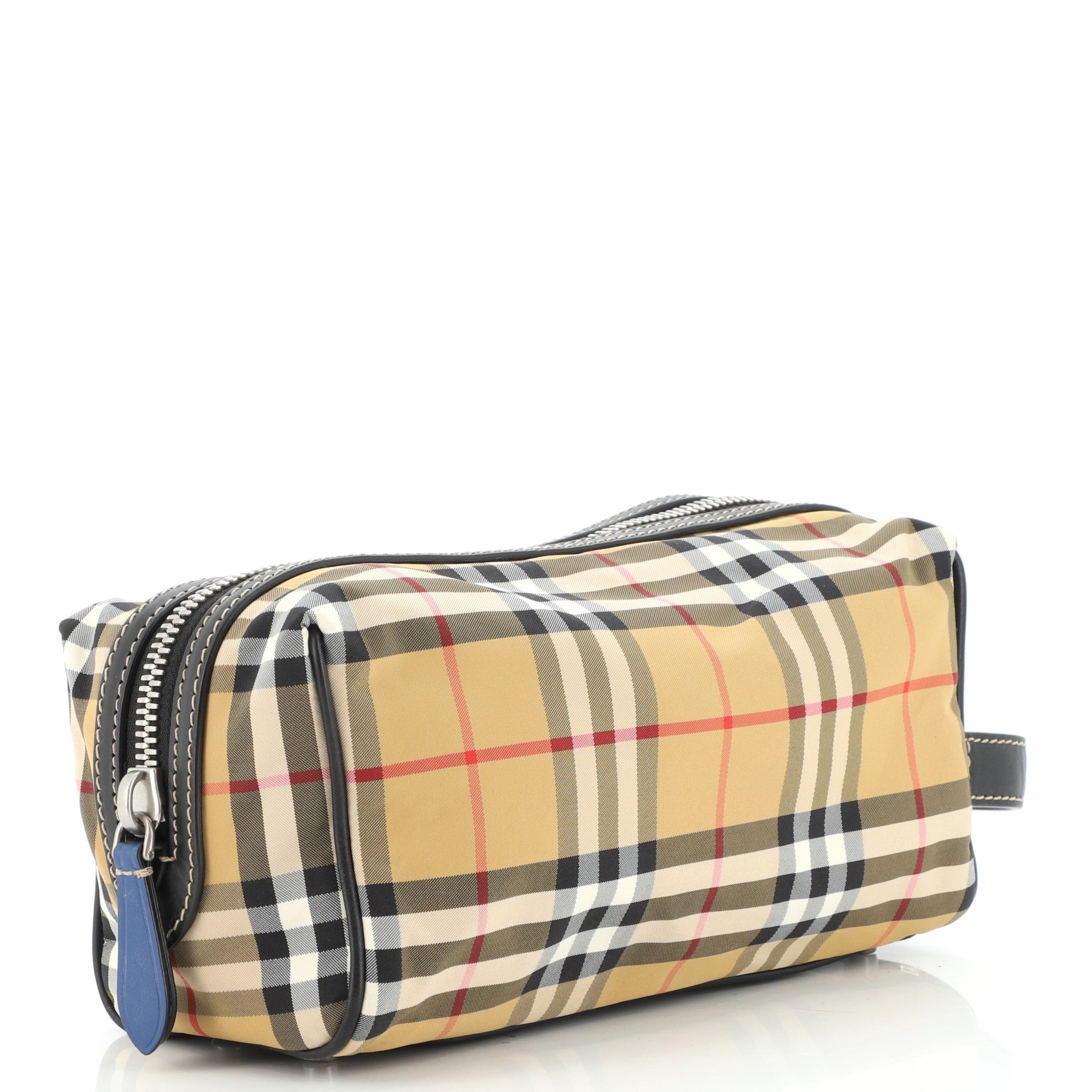 Cosmetic Pouch Vintage Check Canvas
