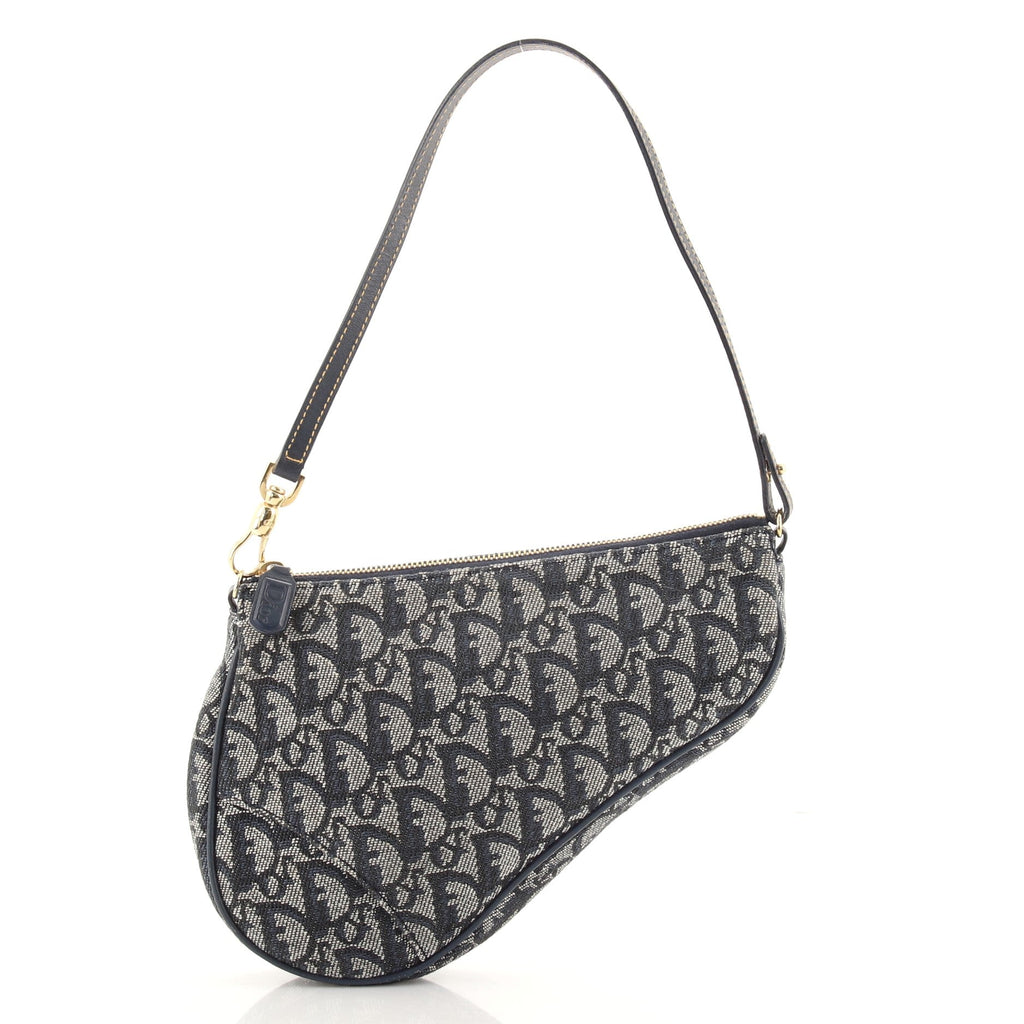 Vintage Saddle Bag Diorissimo Canvas Mini