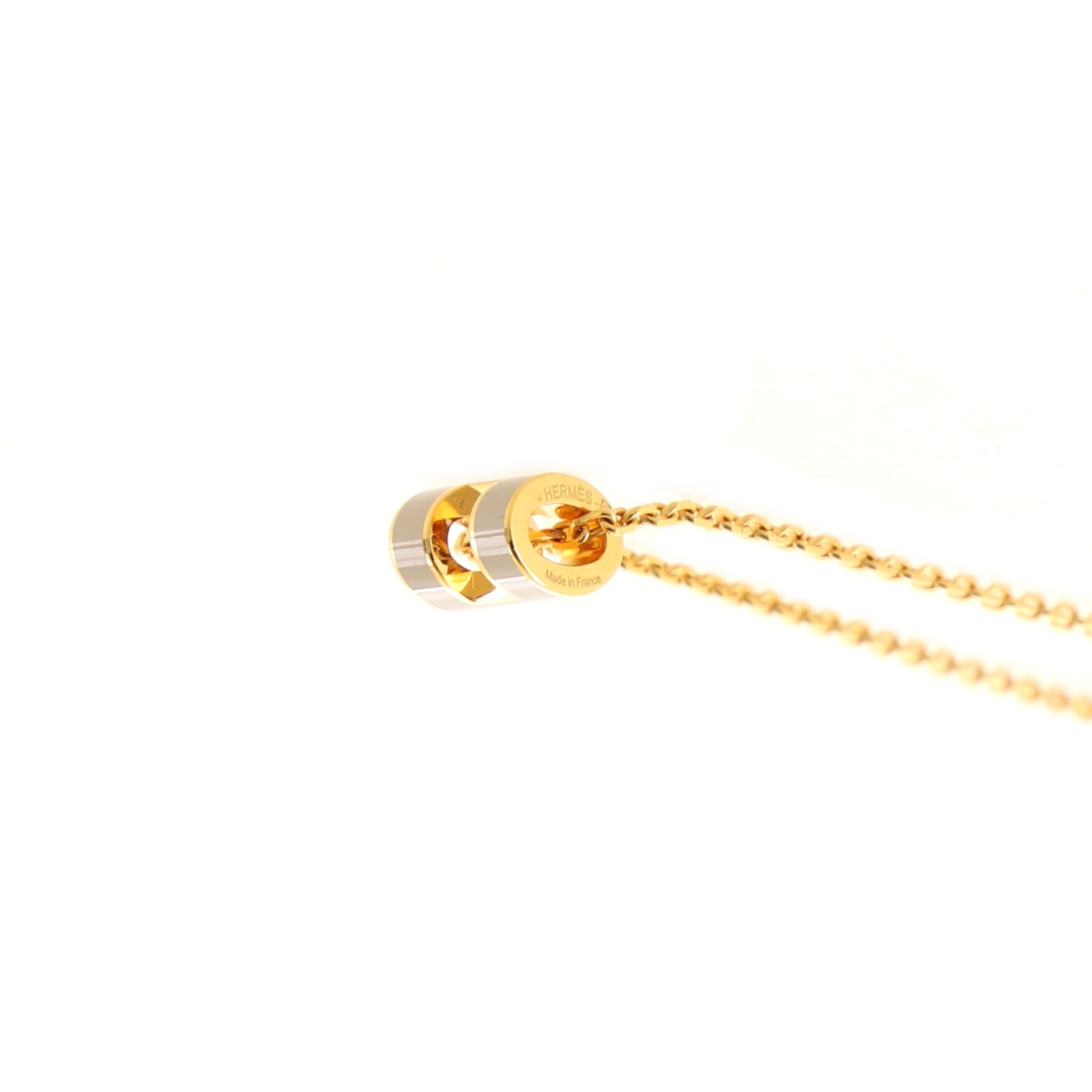 Pop H Pendant Chain Necklace Metal and Enamel Mini