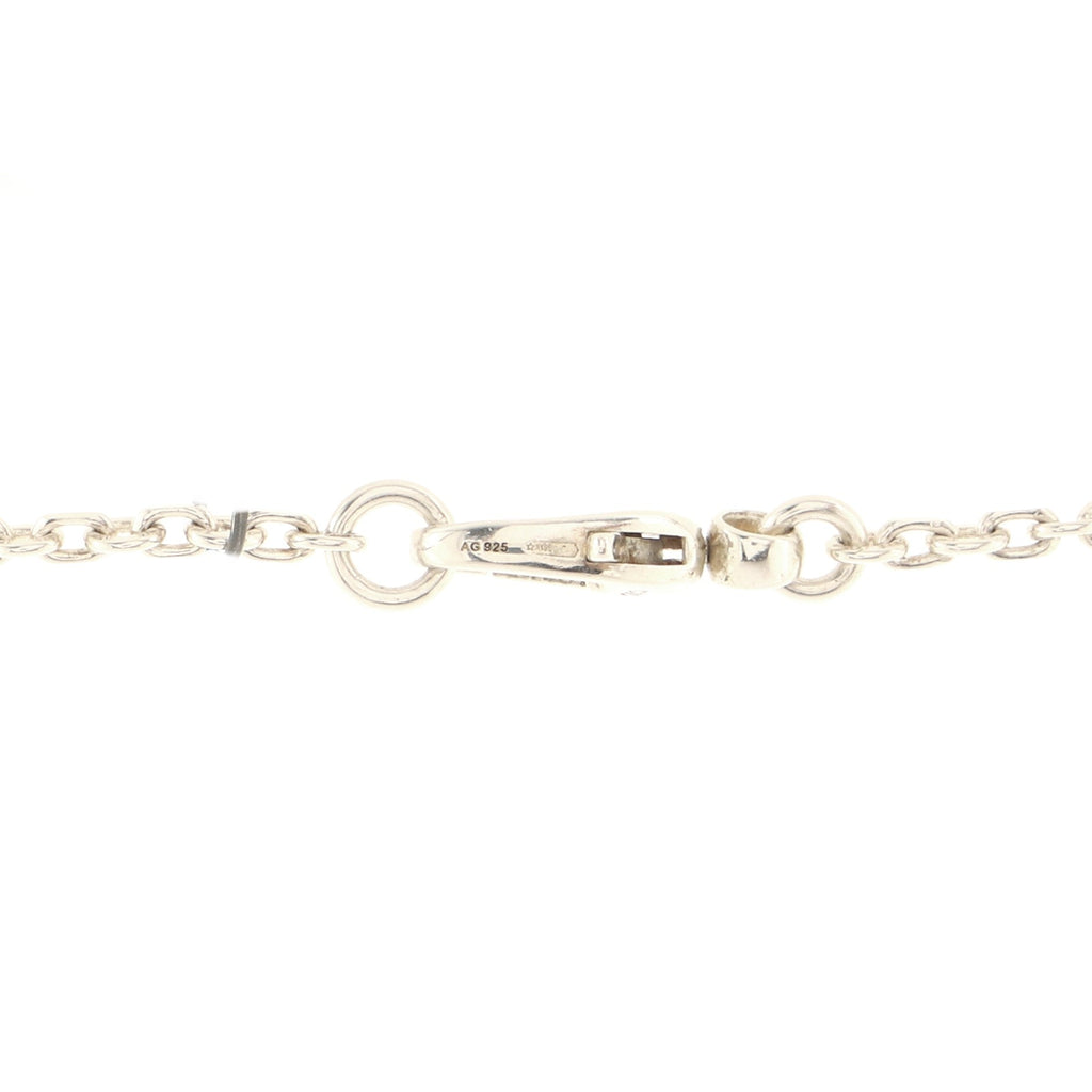 Bamboo Drop Pendant Necklace Sterling Silver