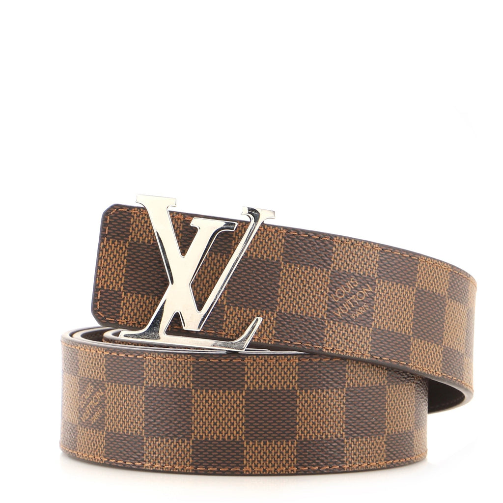 LV Initiales Reversible Belt Damier and Leather Wide 100
