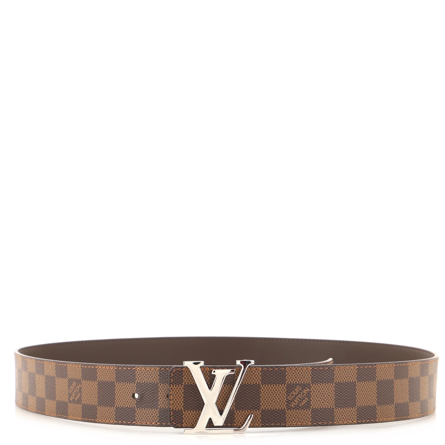 LV Initiales Reversible Belt Damier and Leather Wide 100