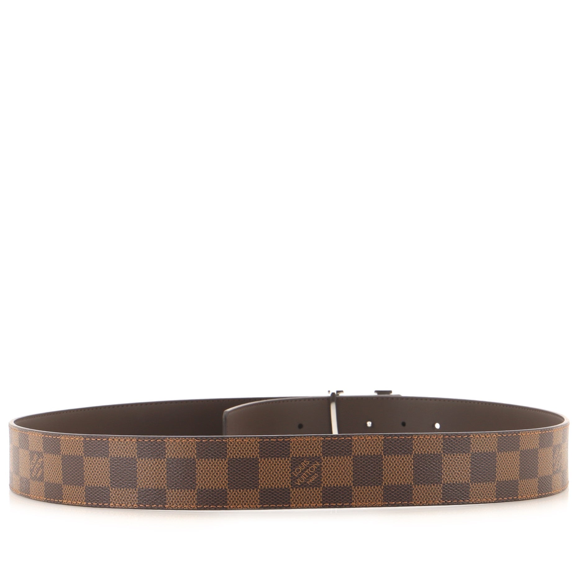 LV Initiales Reversible Belt Damier and Leather Wide 100