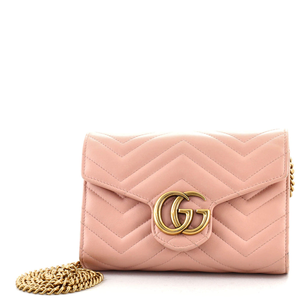 GG Marmont Chain Wallet Matelasse Leather Mini