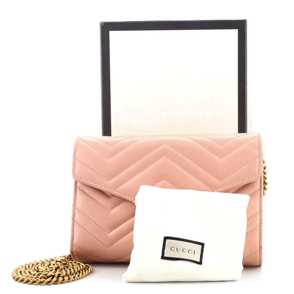 GG Marmont Chain Wallet Matelasse Leather Mini