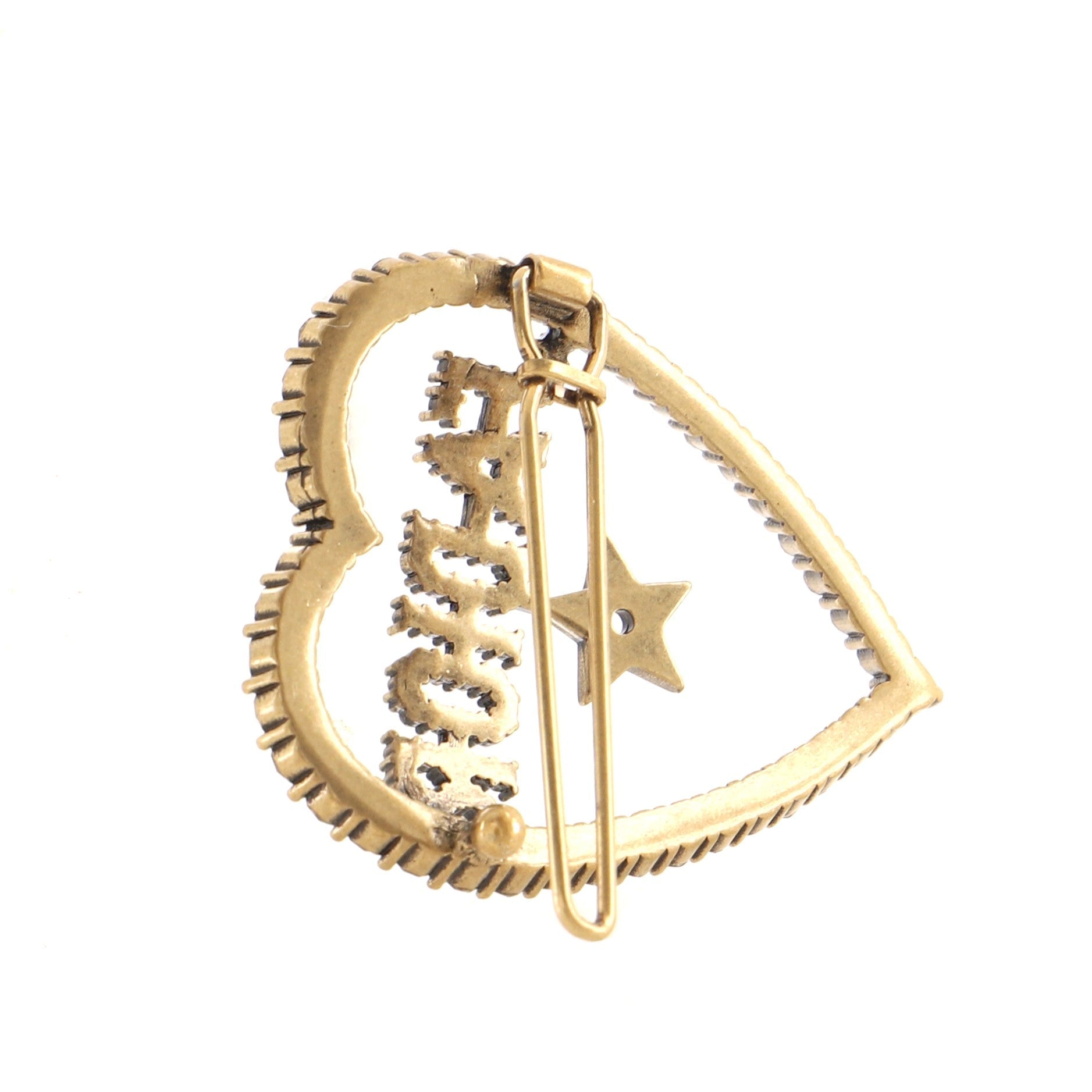 J'Adior Heart Barrette Metal with Crystals XS