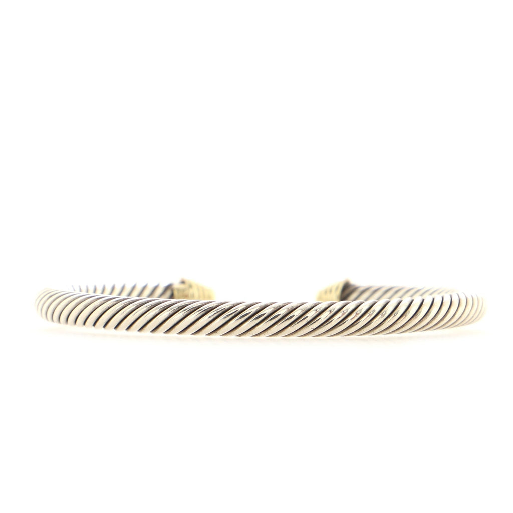 Cable Classic Bracelet Sterling Silver with 14K Yellow Gold 5mm