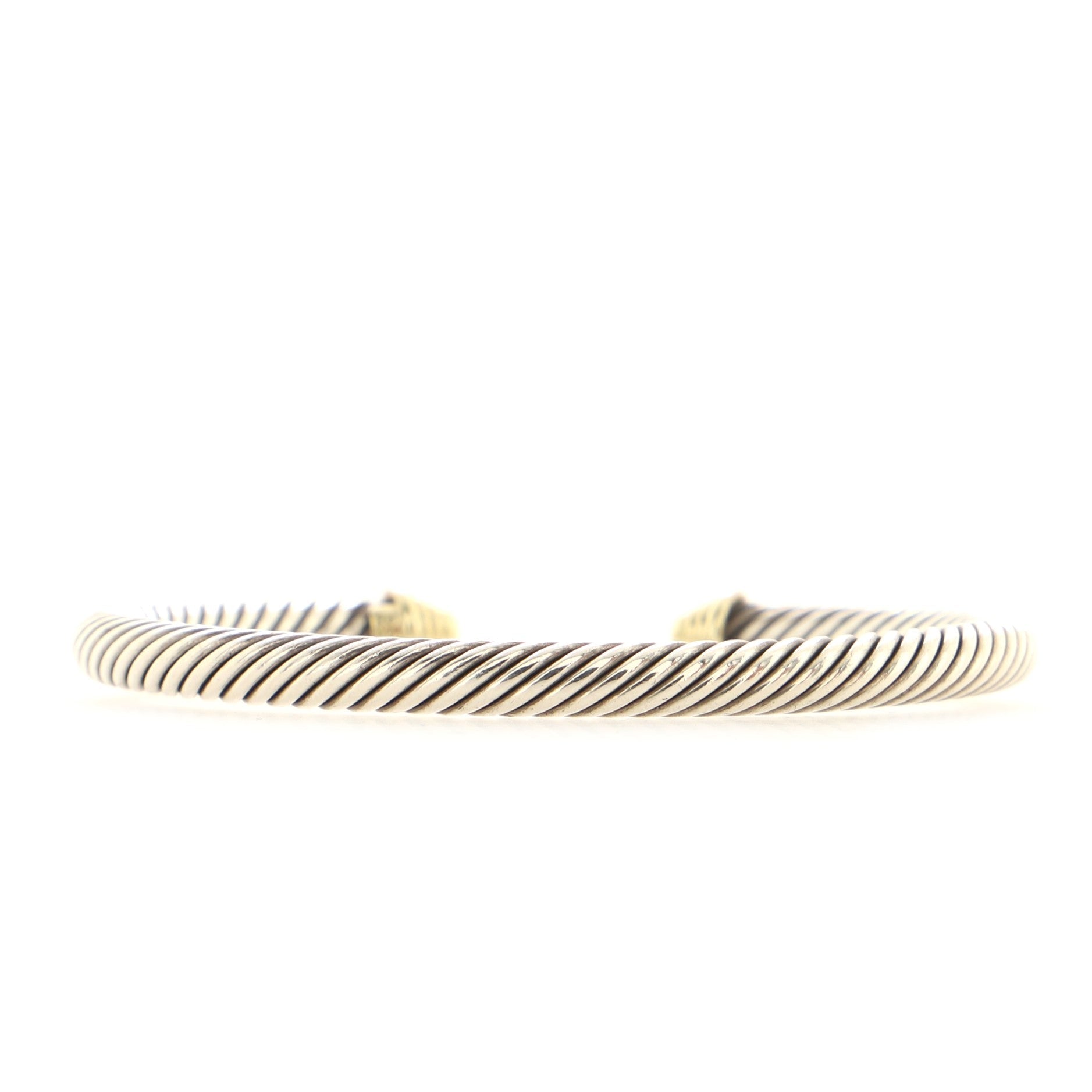 Cable Classic Bracelet Sterling Silver with 14K Yellow Gold 5mm