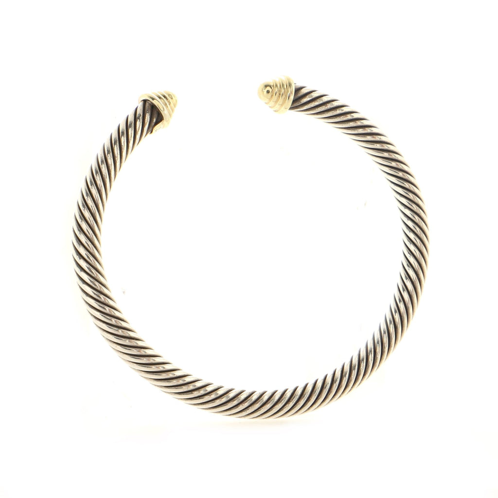 Cable Classic Bracelet Sterling Silver with 14K Yellow Gold 5mm