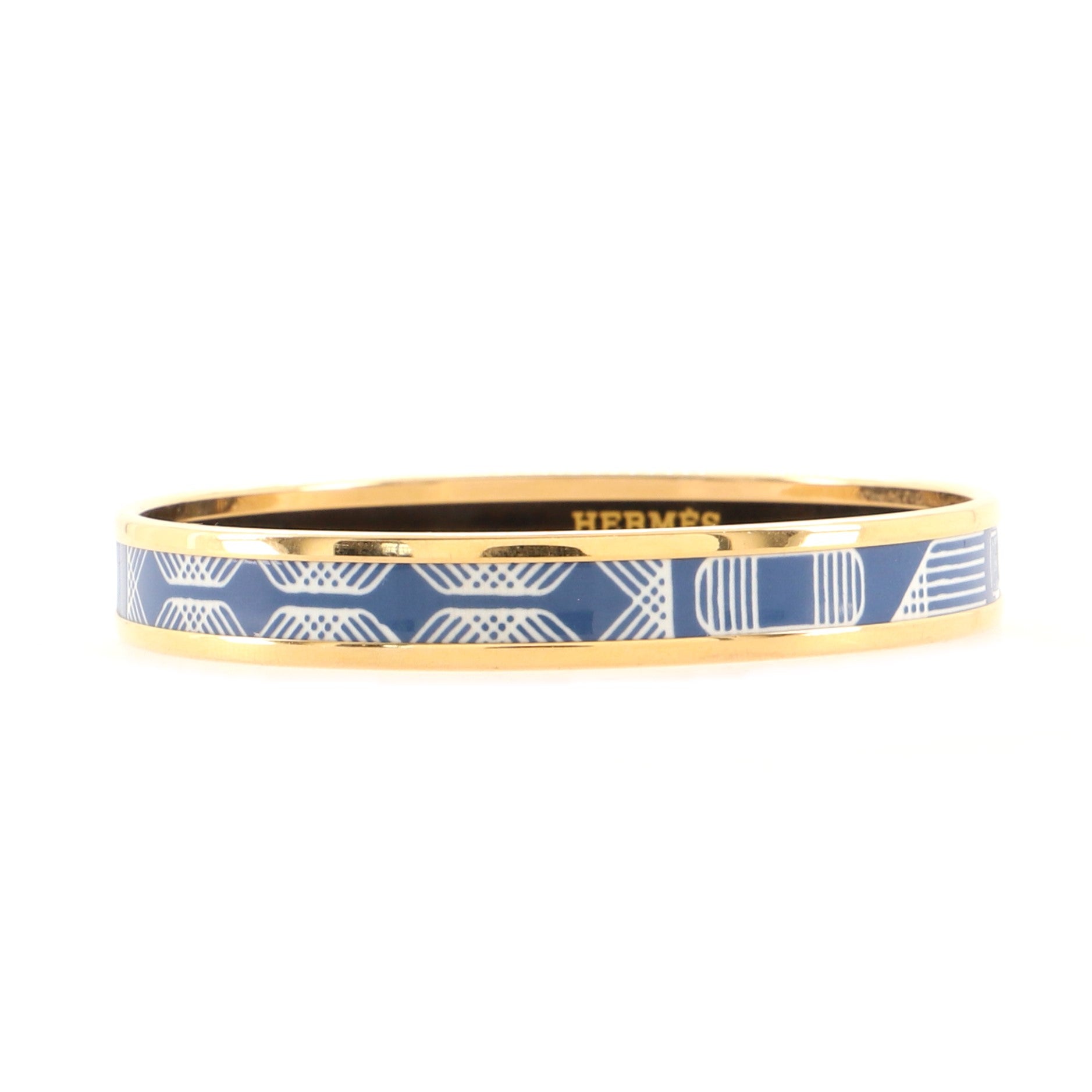 Bangle Bracelet Printed Enamel Narrow