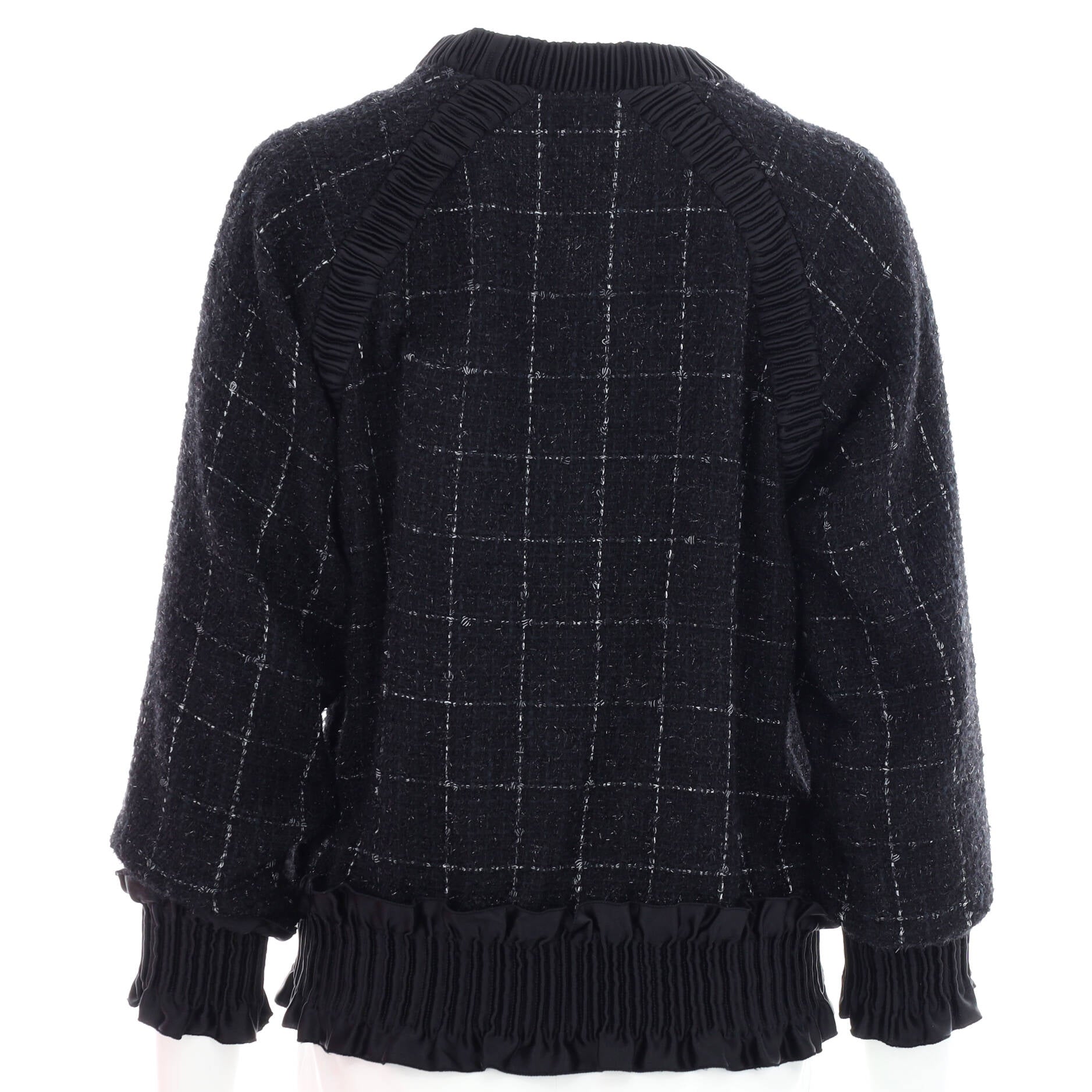 Women's Sweater Wool Blend with Ruffle Detail