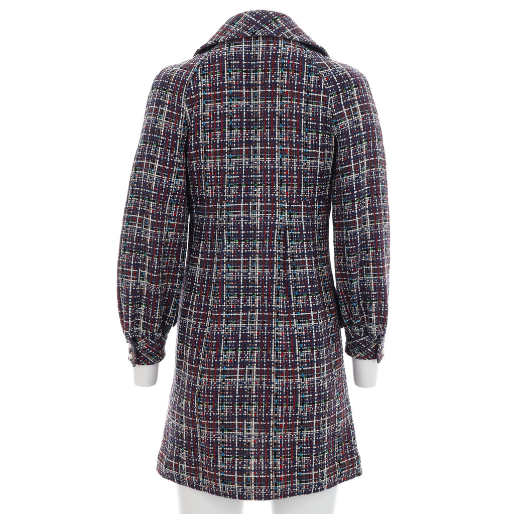 Women's Four Pocket Collared Zipped Jacket Tweed