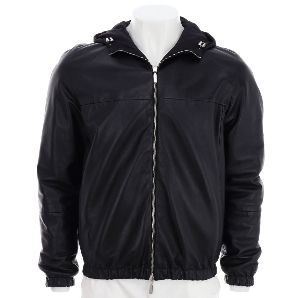 Men's Men's Zip Up Hoodie Lambskin with Cotton