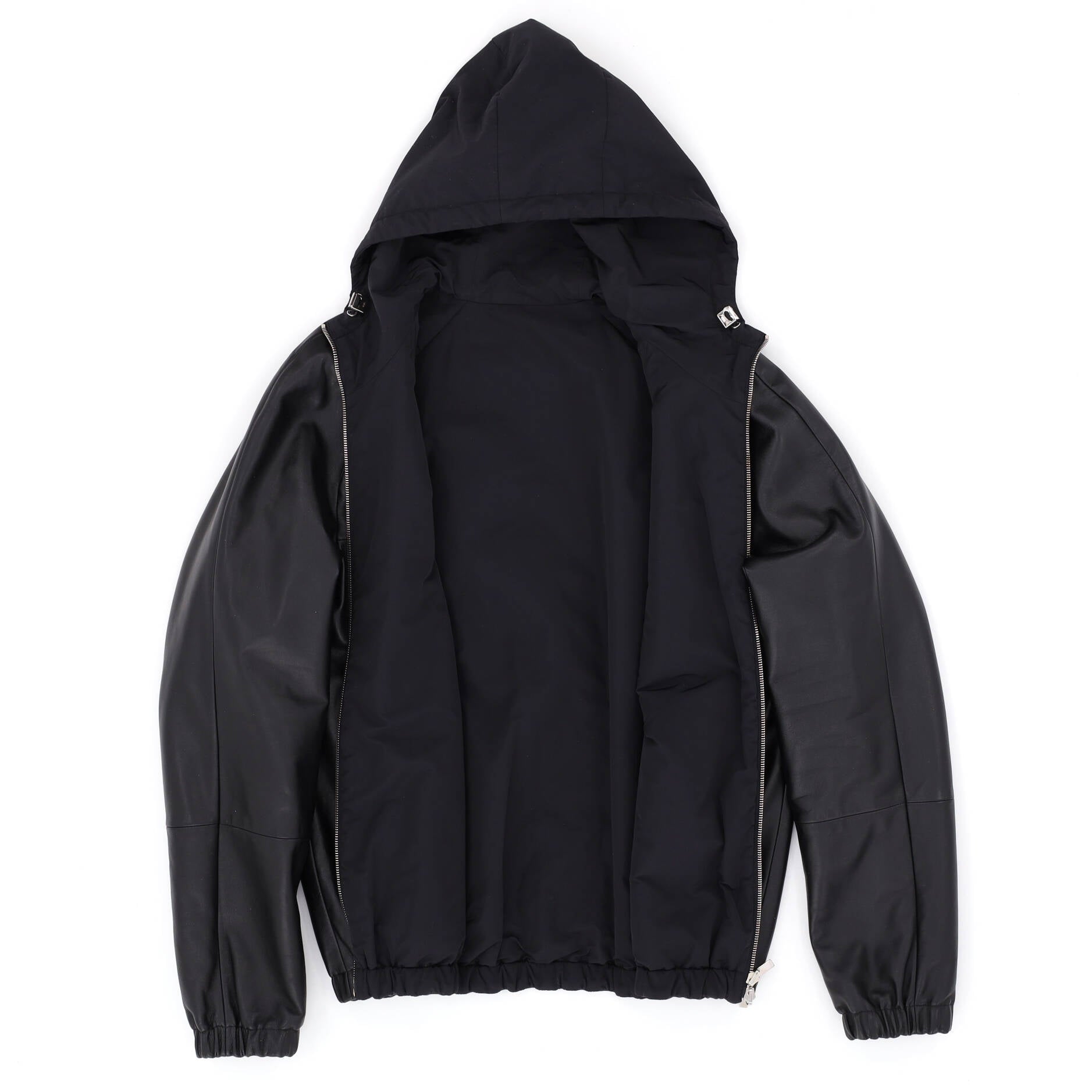 Men's Men's Zip Up Hoodie Lambskin with Cotton