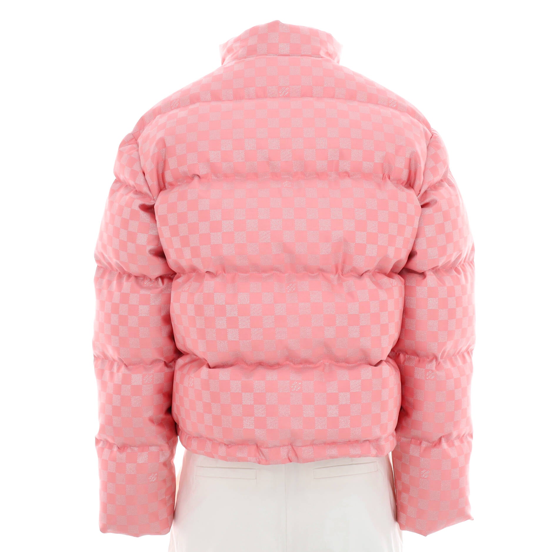 Women's Women's Short Down Jacket Damier Printed Polyester