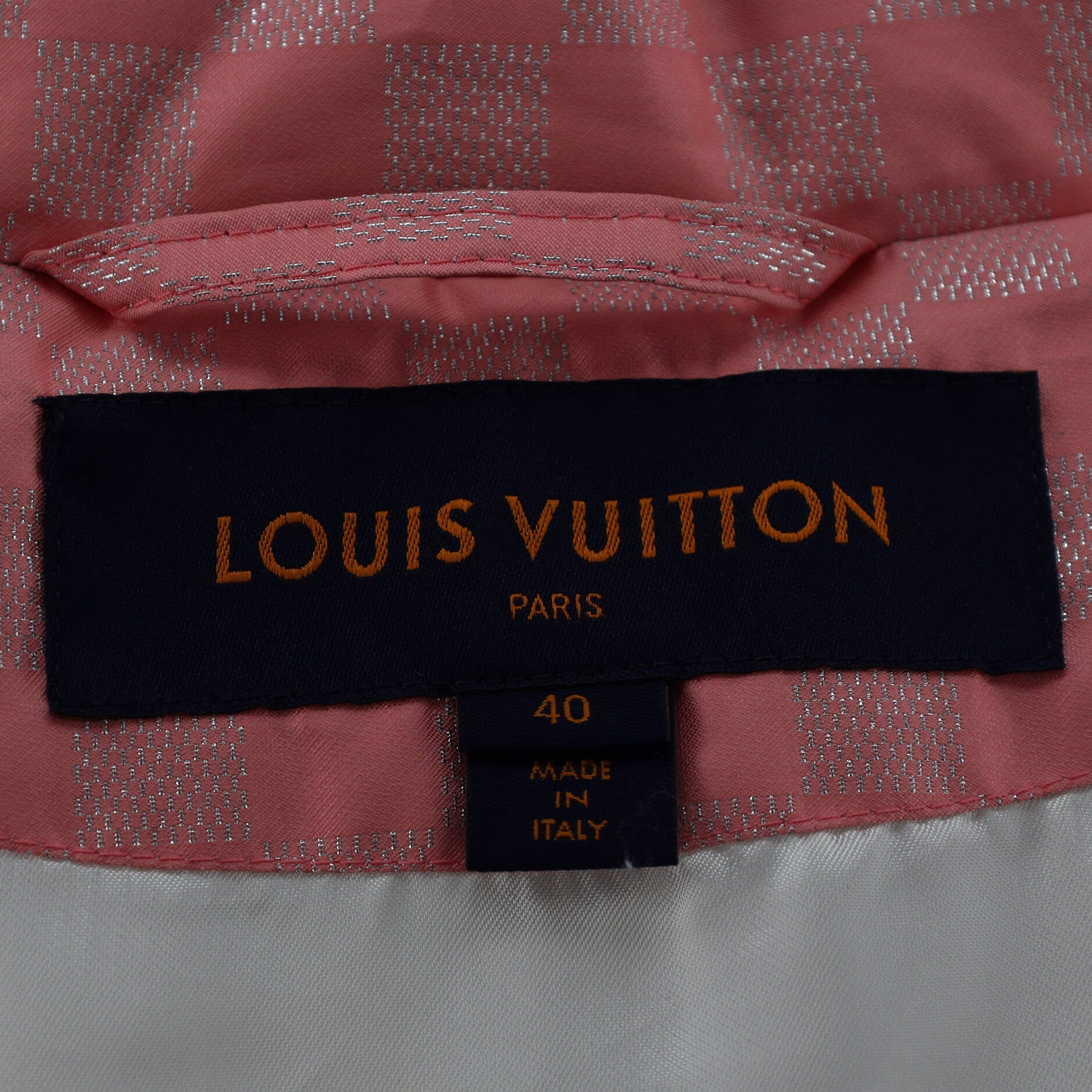 Women's Women's Short Down Jacket Damier Printed Polyester
