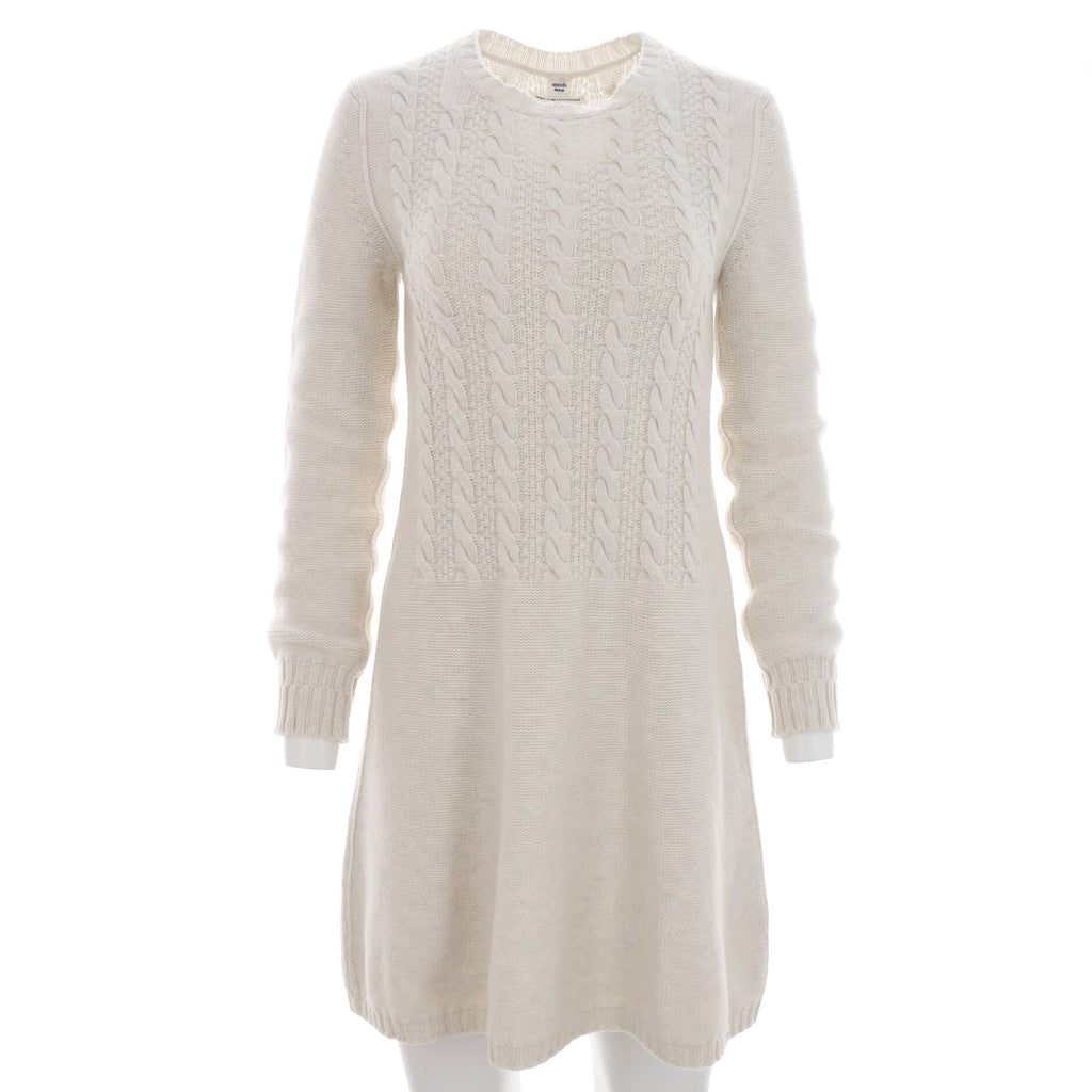 Women's Cable Knit Sweater Dress Cashmere Blend