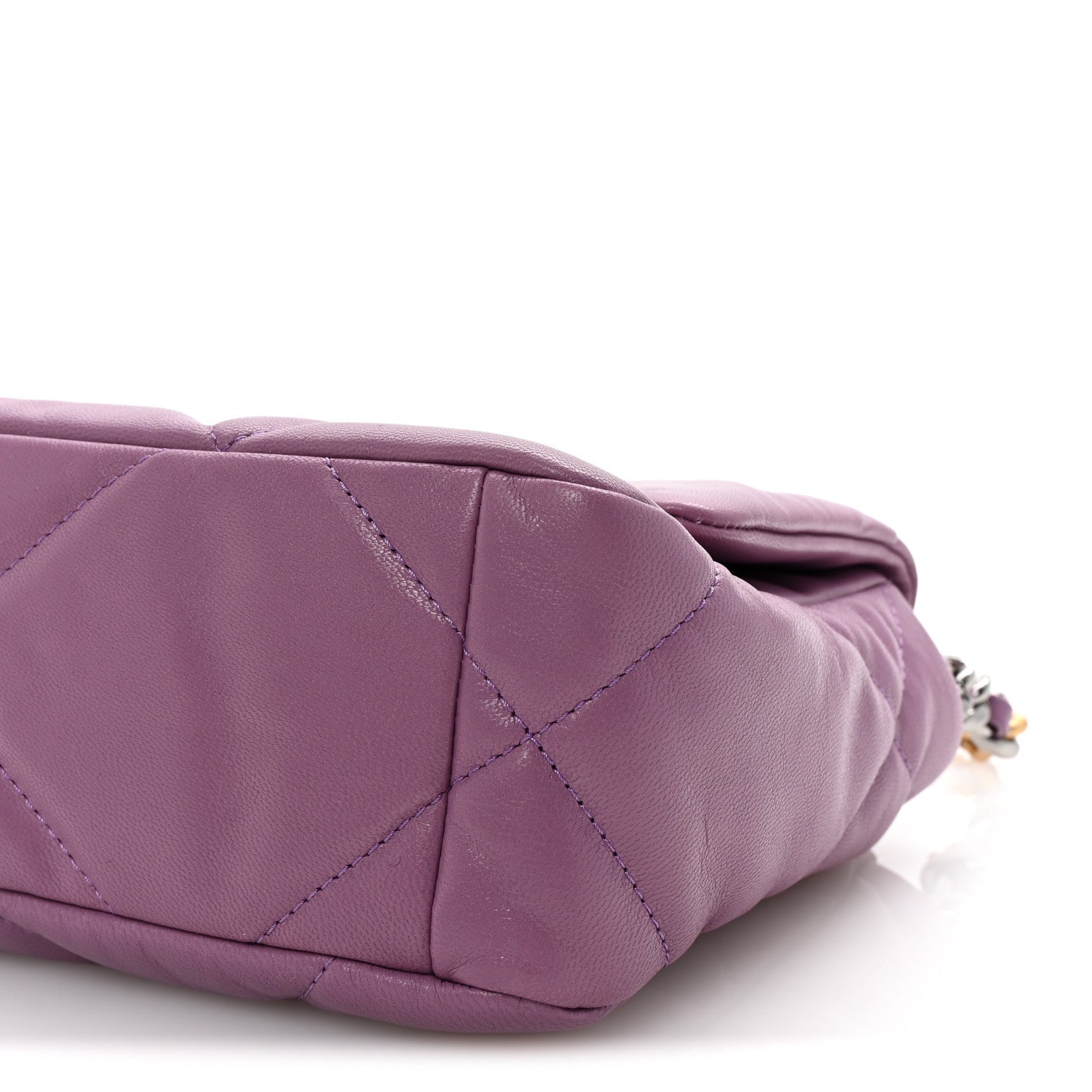 Goatskin Quilted Medium Chanel 19 Flap Violet Purple