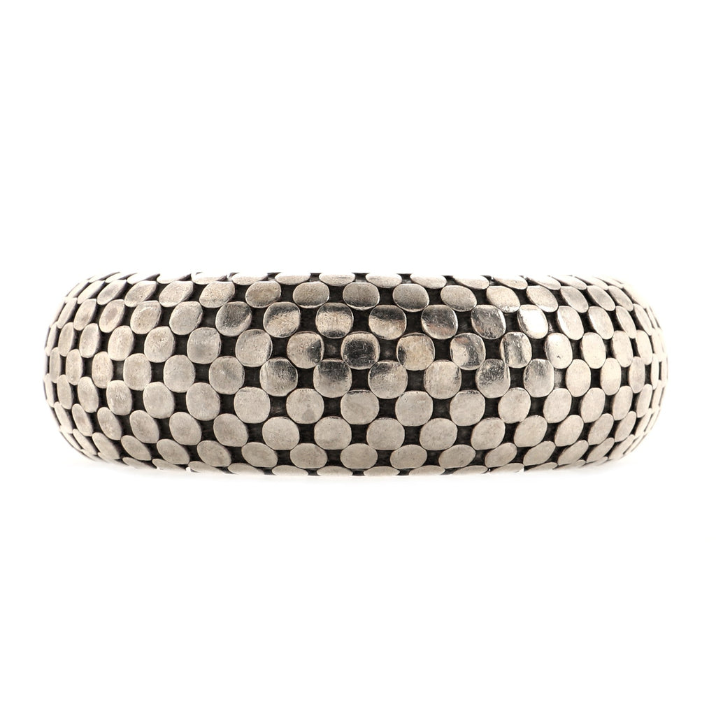Dot Flex Cuff Bracelet Sterling Silver Wide