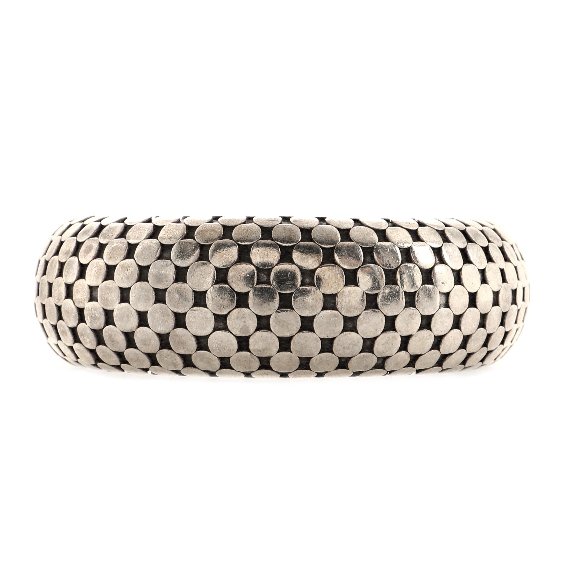 Dot Flex Cuff Bracelet Sterling Silver Wide