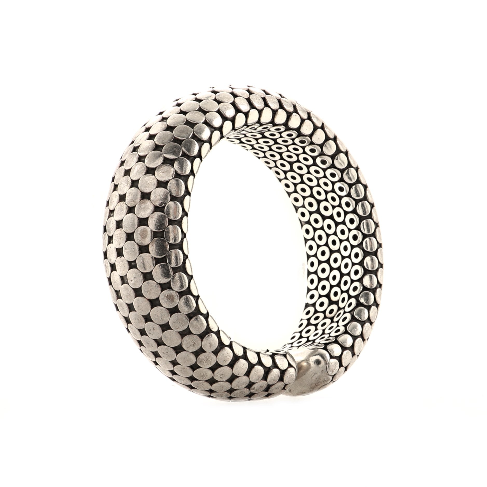 Dot Flex Cuff Bracelet Sterling Silver Wide